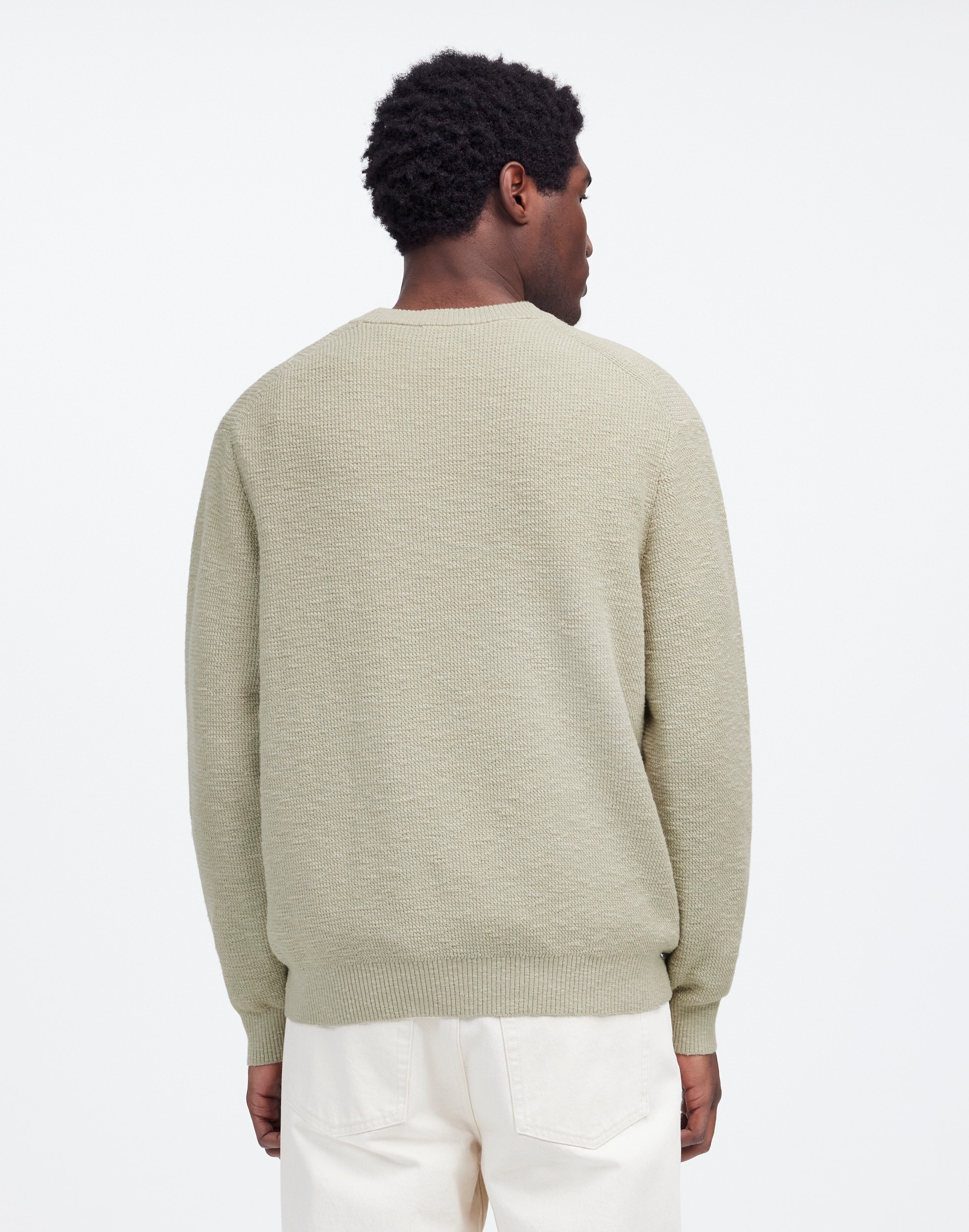 Waffle-Knit Crewneck Sweater | Madewell