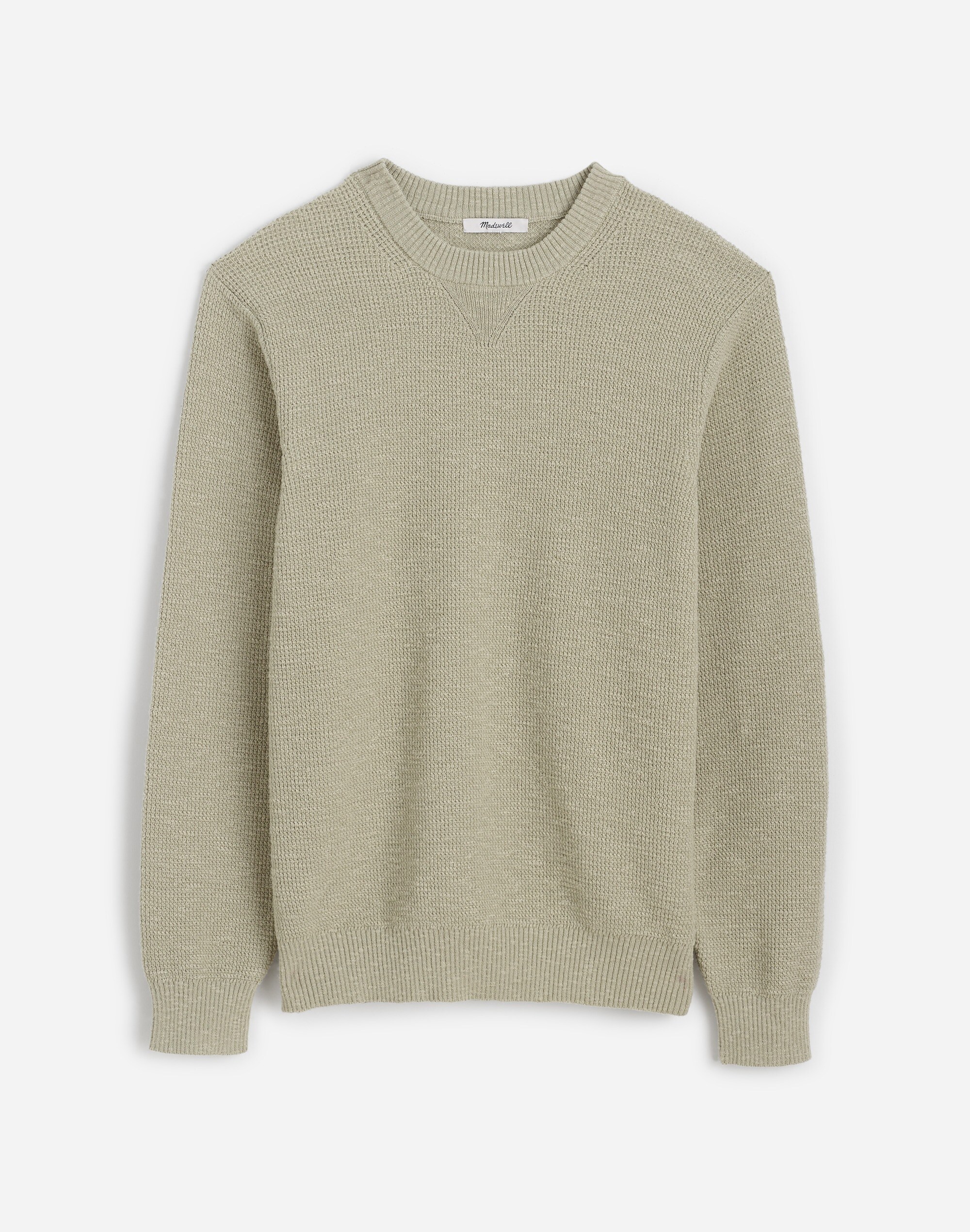 Waffle-Knit Crewneck Sweater | Madewell