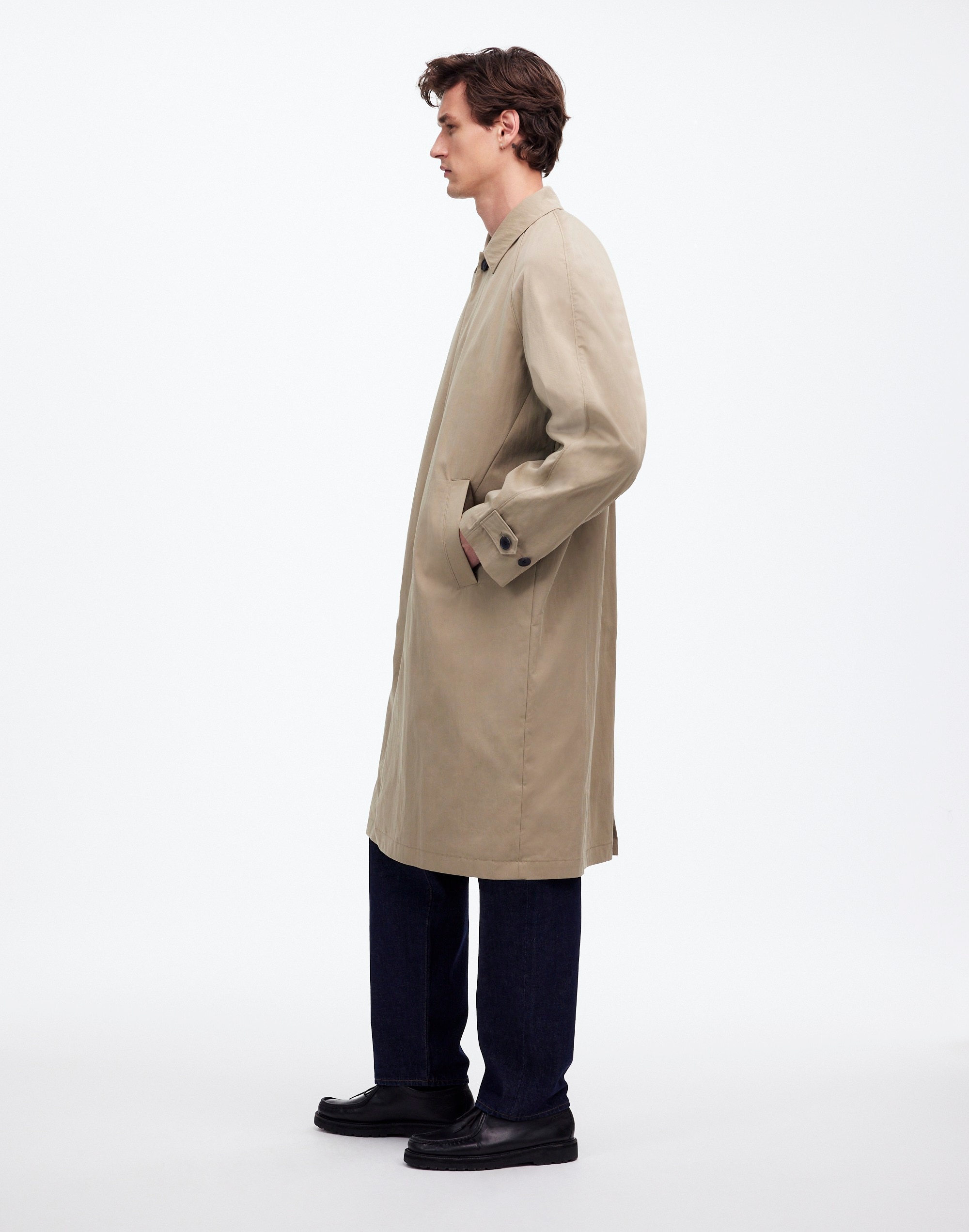 Raglan-Sleeve Trench Coat Italian Twill | Madewell