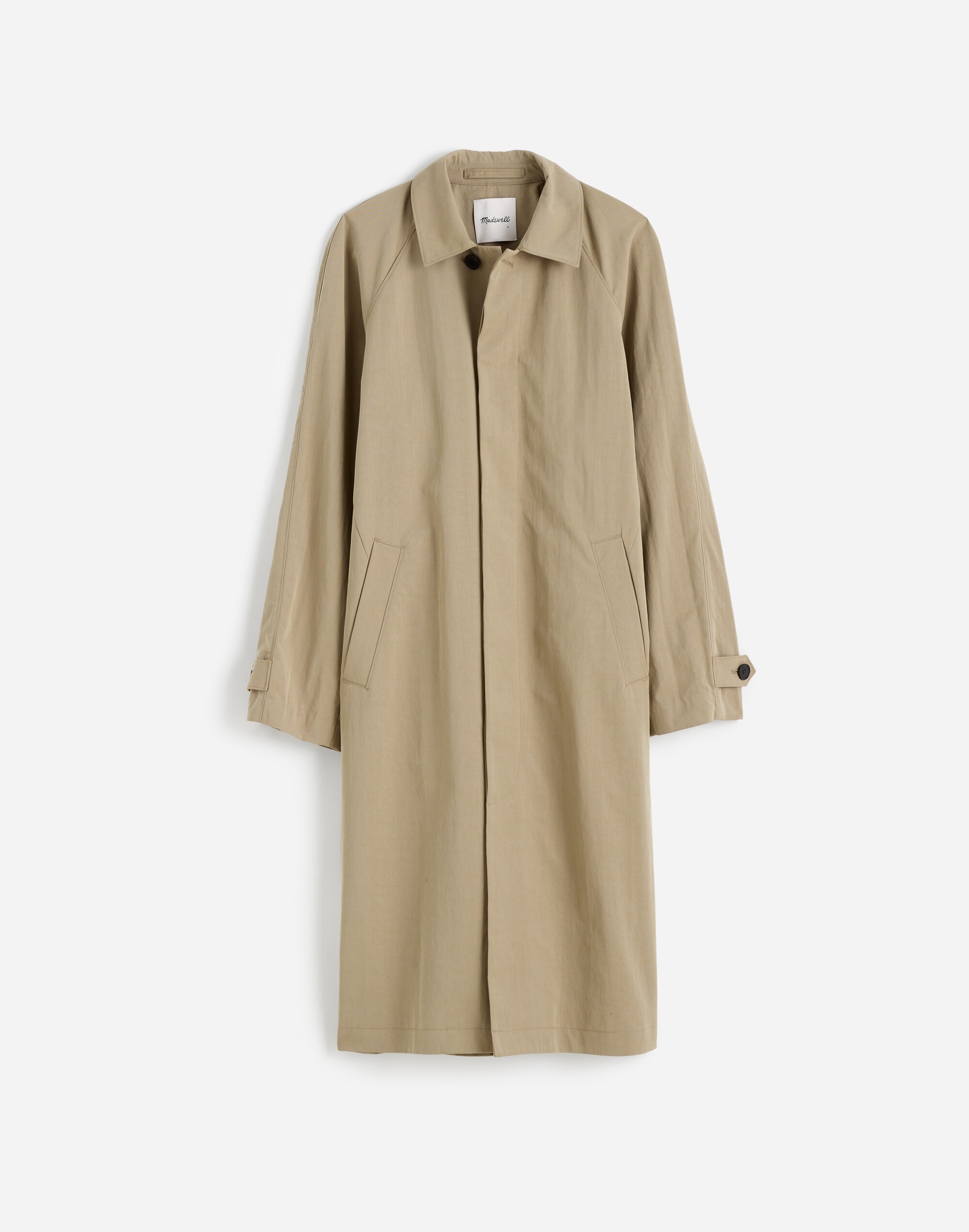 Raglan-Sleeve Trench Coat Italian Twill | Madewell