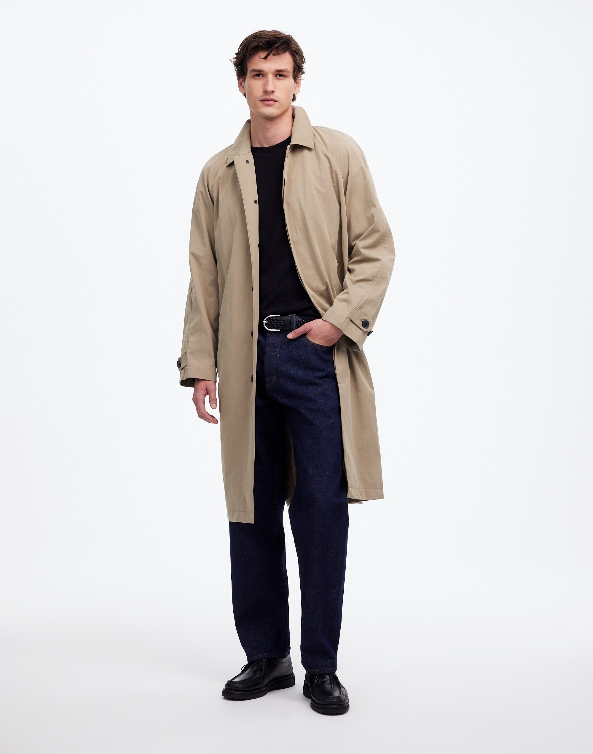 Raglan-Sleeve Trench Coat Italian Twill | Madewell