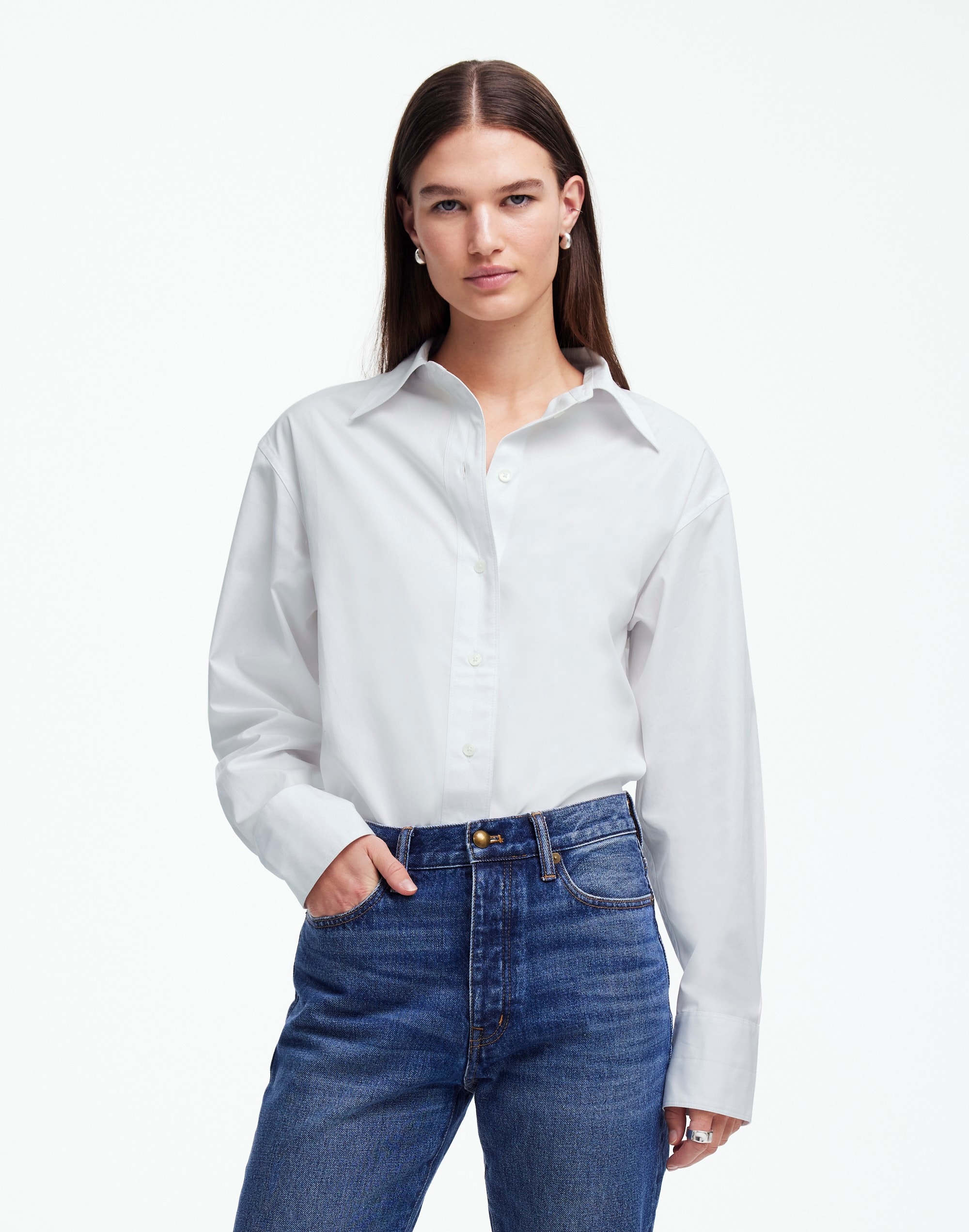 Alexa Chung for Madewell Poplin Button-Up Shirt |