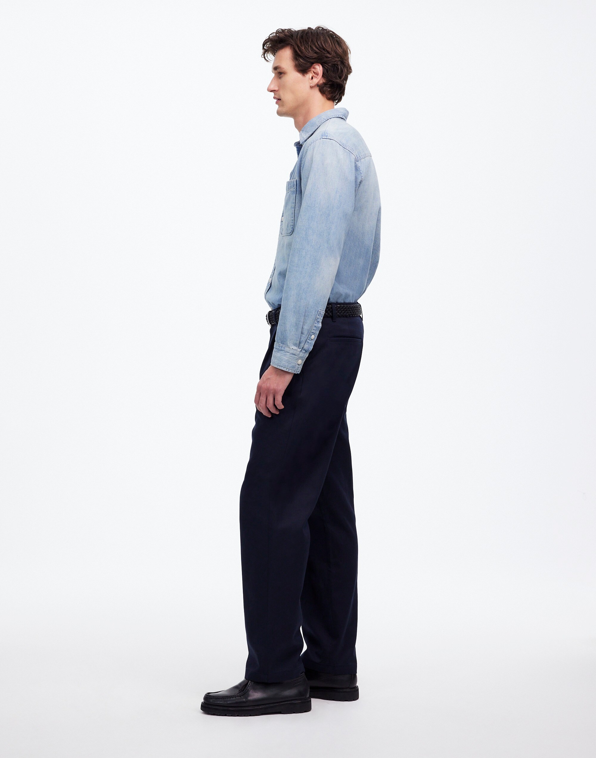 Pleated Trousers Italian Cotton Twill | Madewell