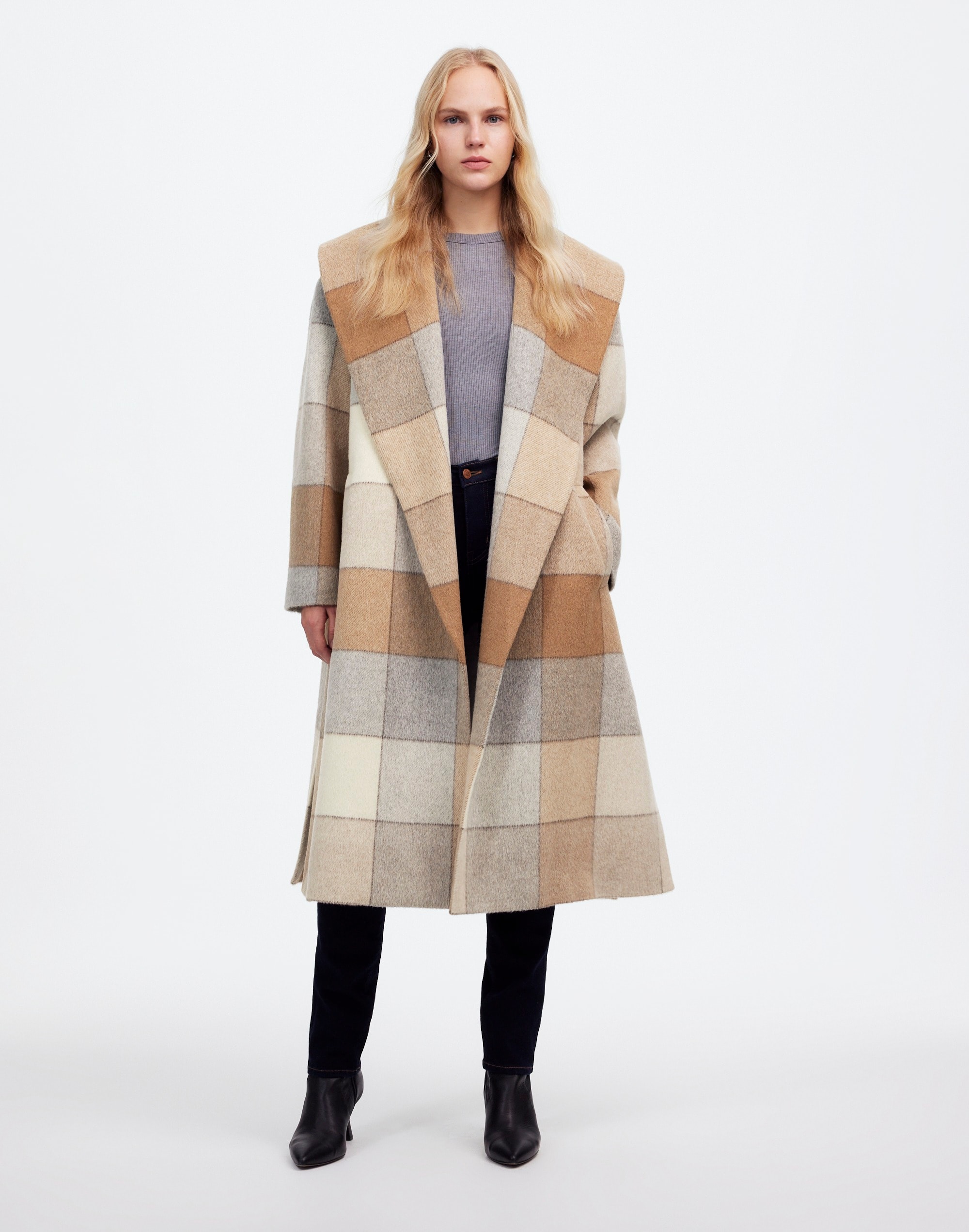 Belted Robe Coat Plaid | Madewell