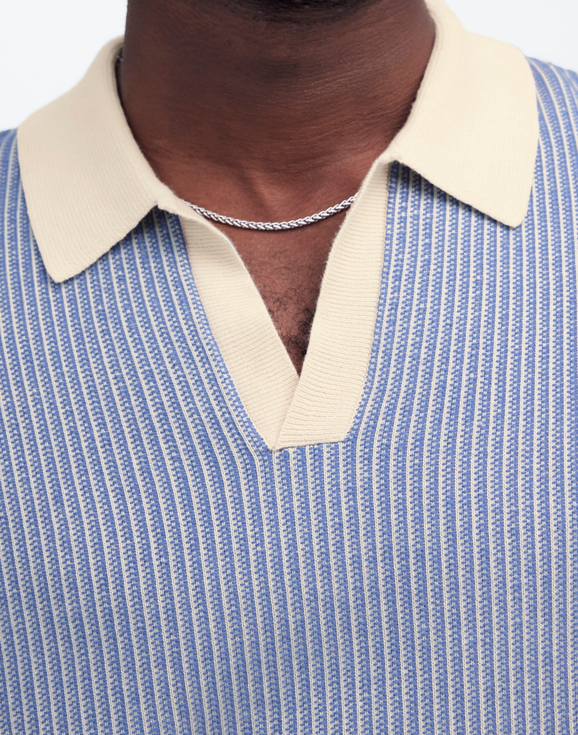 Tuck Stitch Johnny-Collar Sweater Polo | Madewell