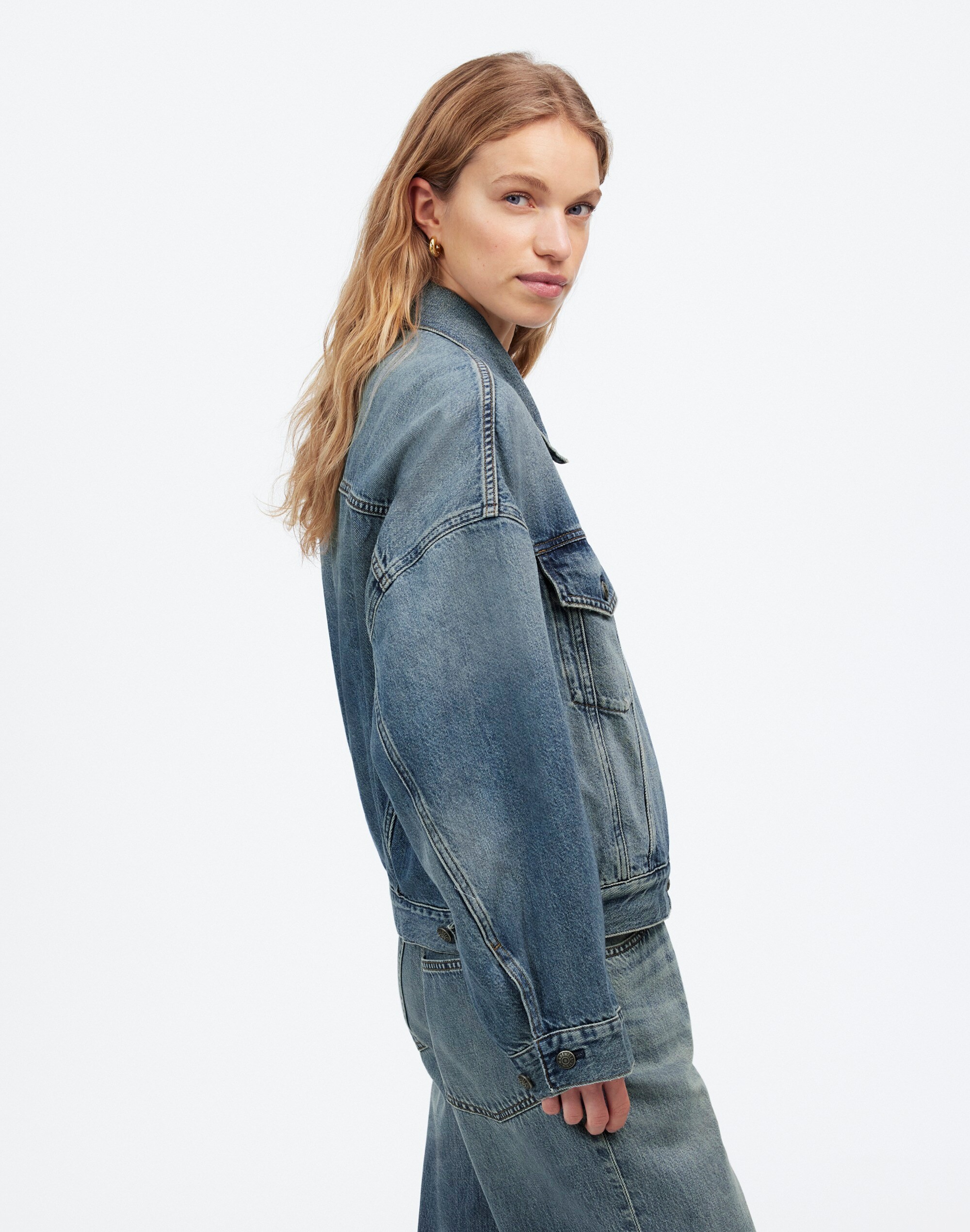 Relaxed Crop Jean Trucker Jacket Billings Wash | Madewell