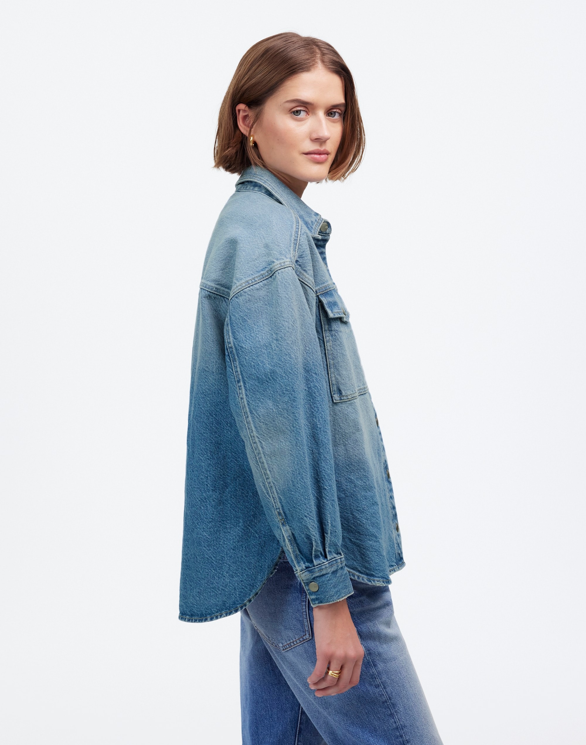 Denim Boxy Shirt-Jacket Maspeth Wash | Madewell