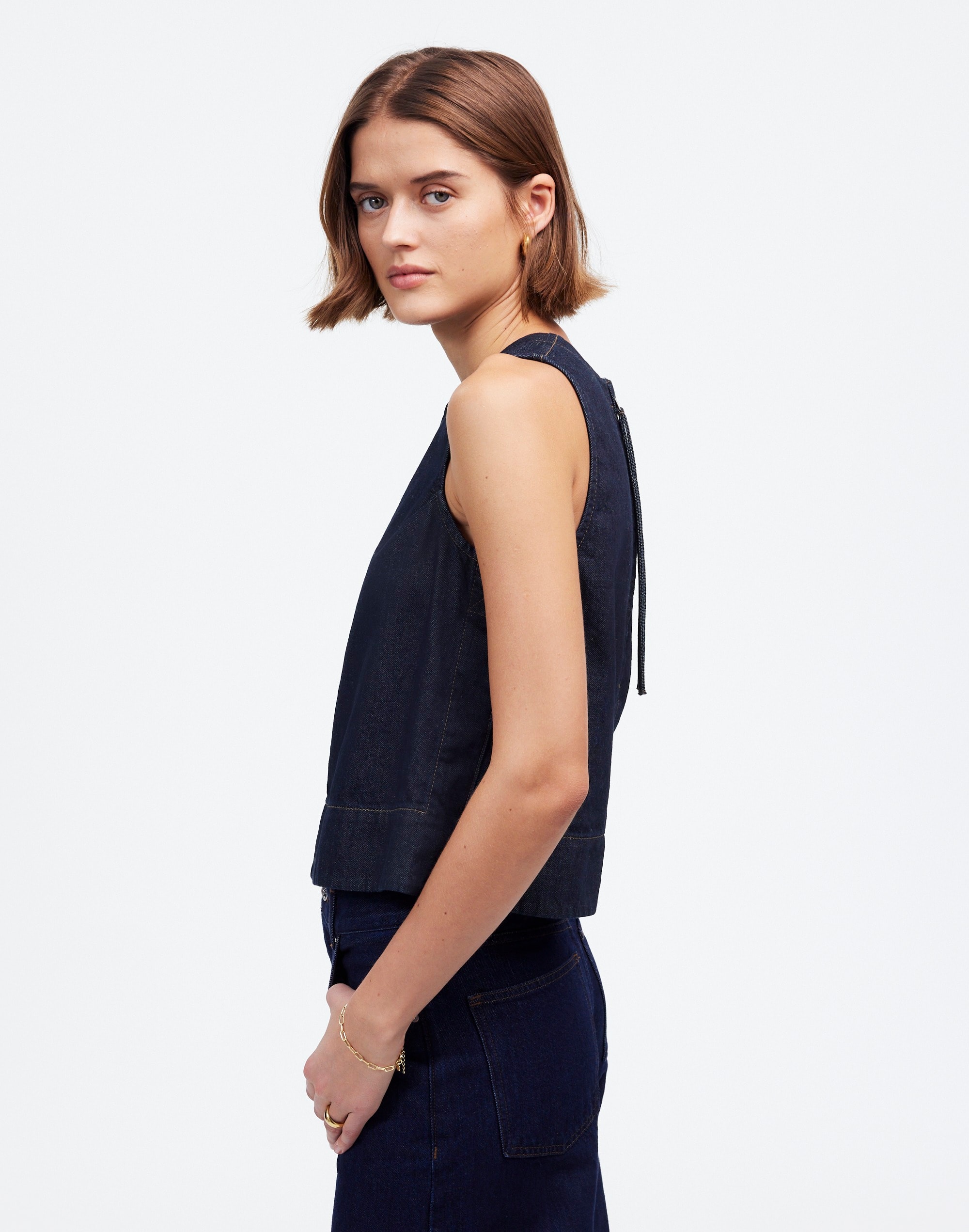 Denim Boxy Shell Top Essex Wash | Madewell