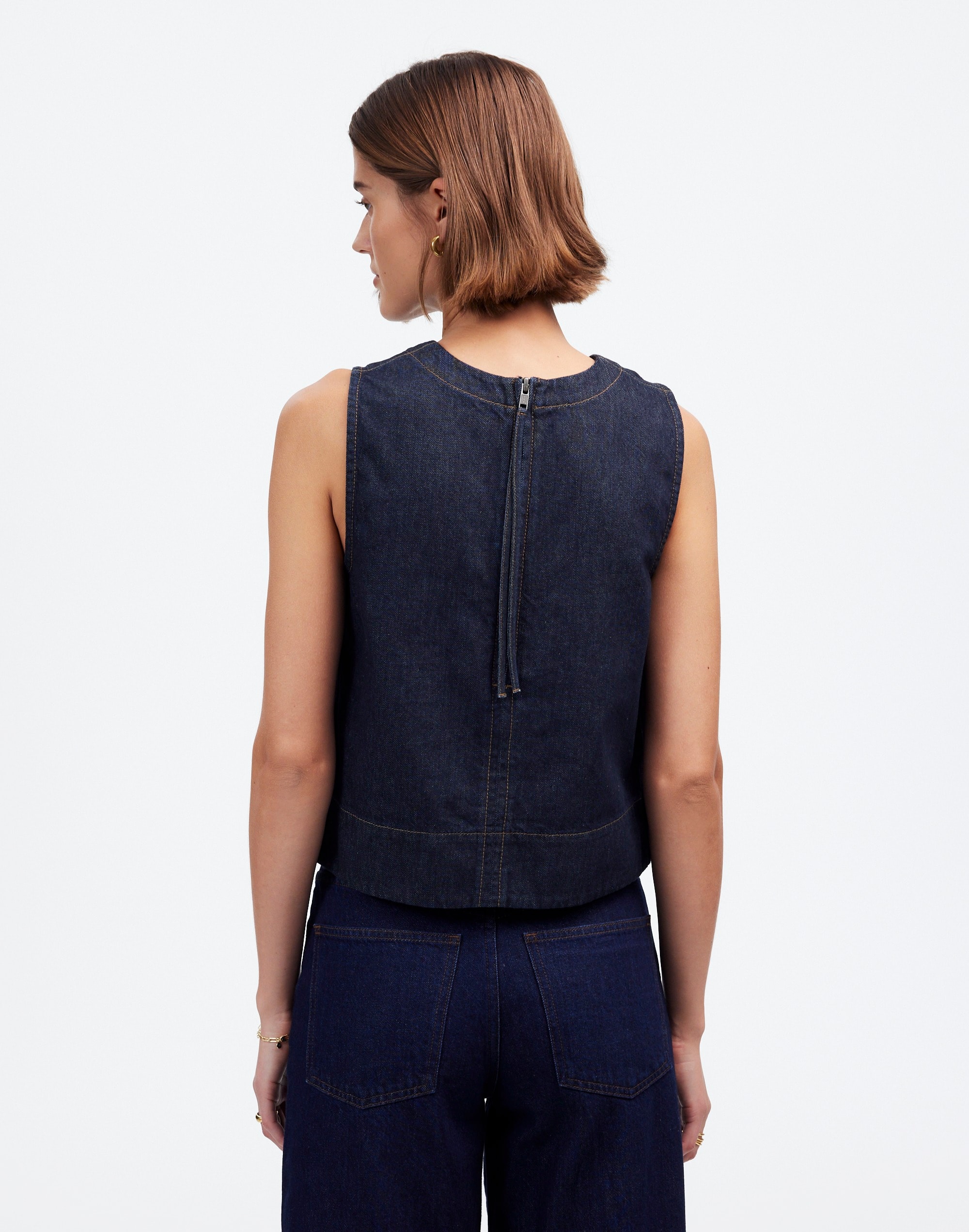 Denim Boxy Shell Top Essex Wash | Madewell