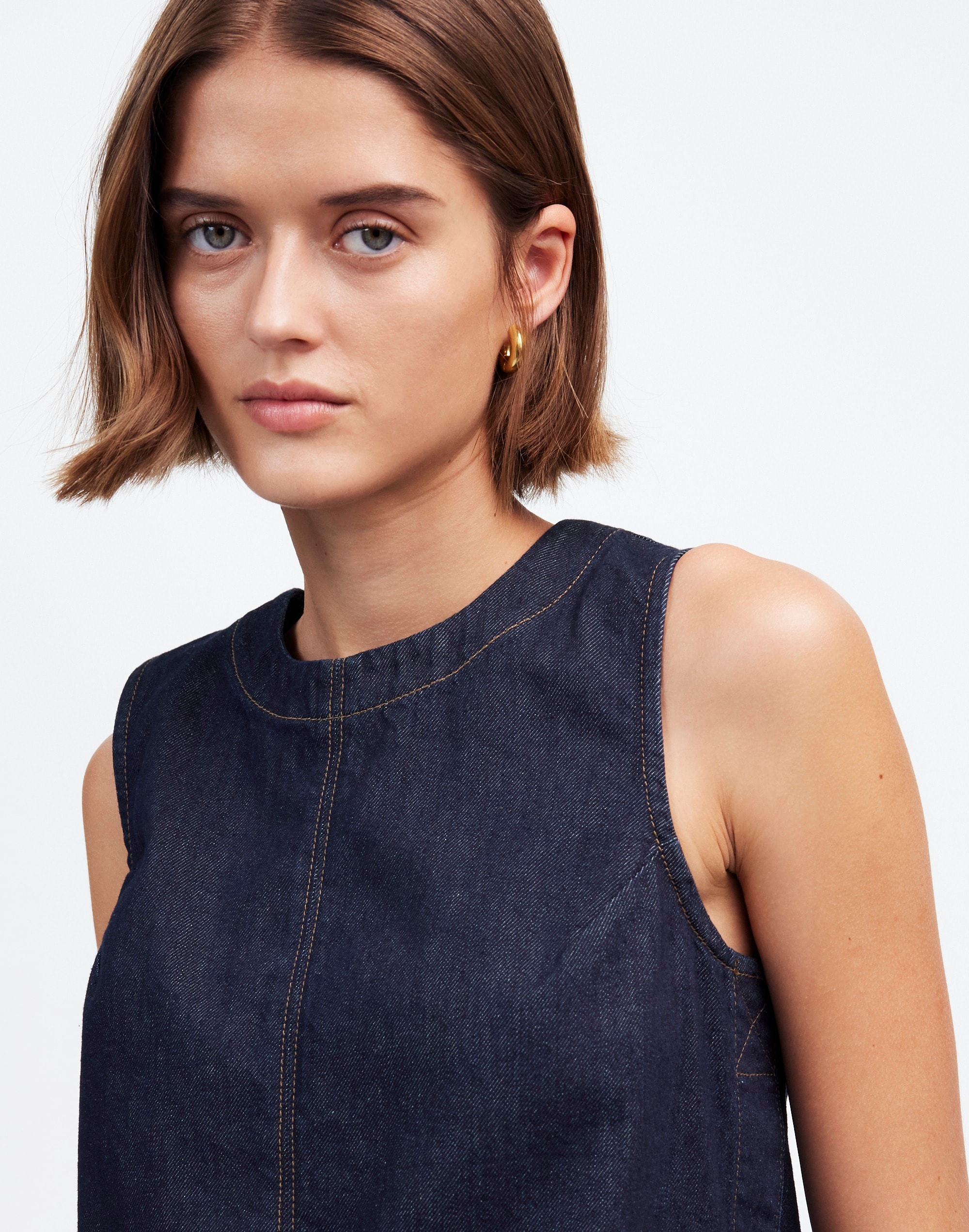 Denim Boxy Shell Top Essex Wash | Madewell