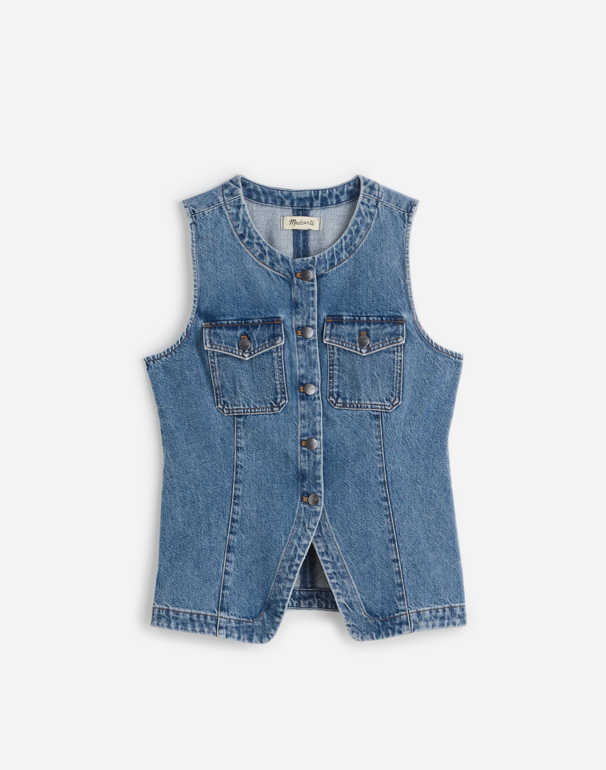 Denim High Crewneck Vest | Madewell