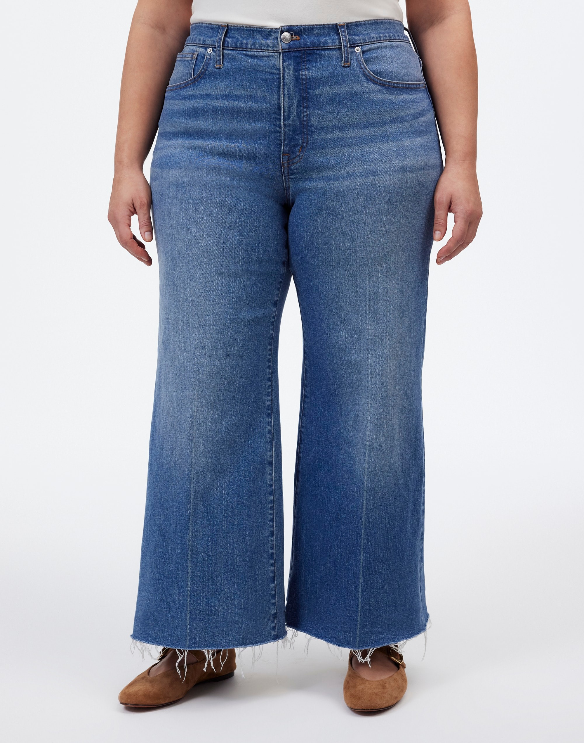 Plus Flared Wide-Leg Crop Jeans Oneida Wash | Madewell