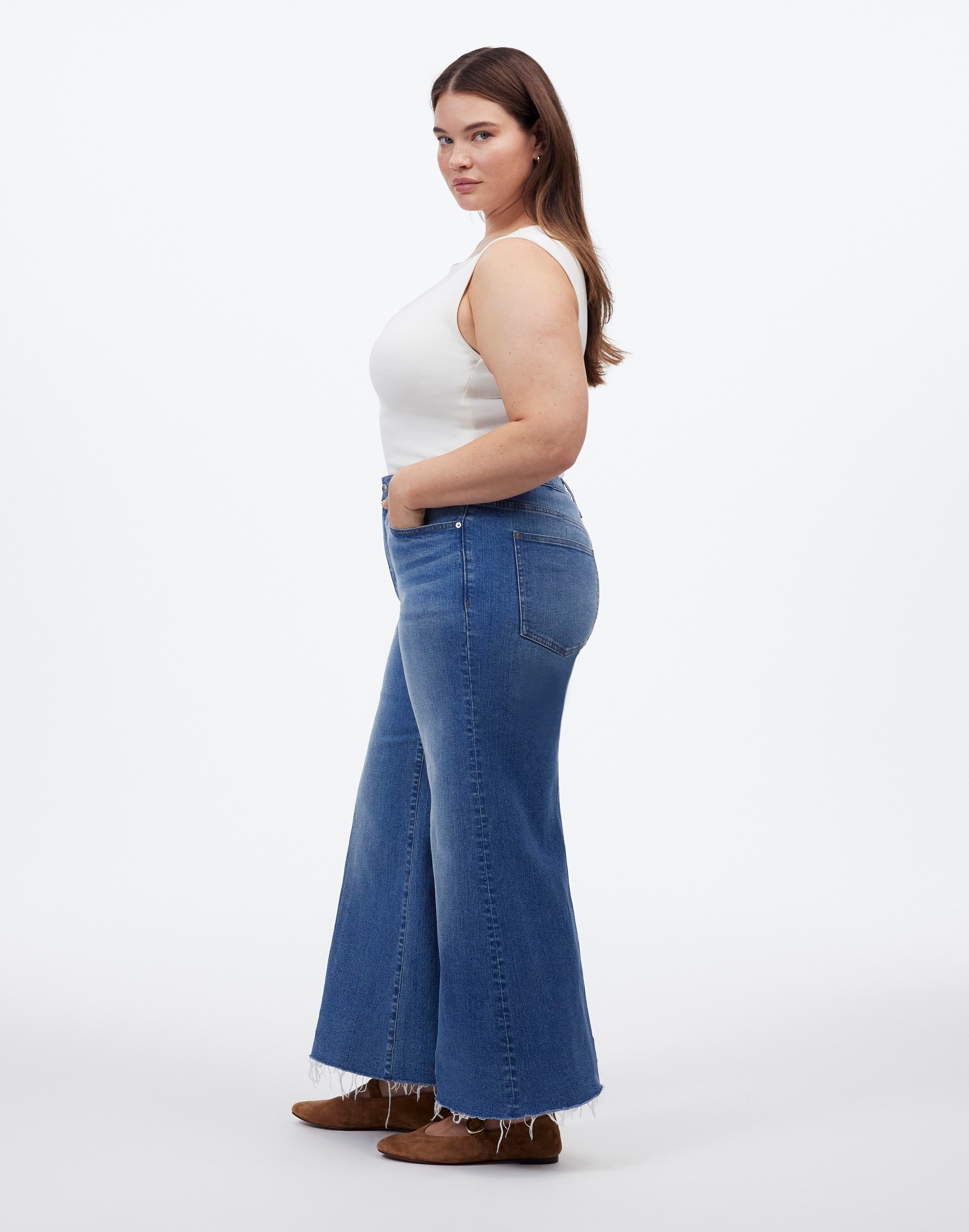 Plus Flared Wide-Leg Crop Jeans Oneida Wash | Madewell