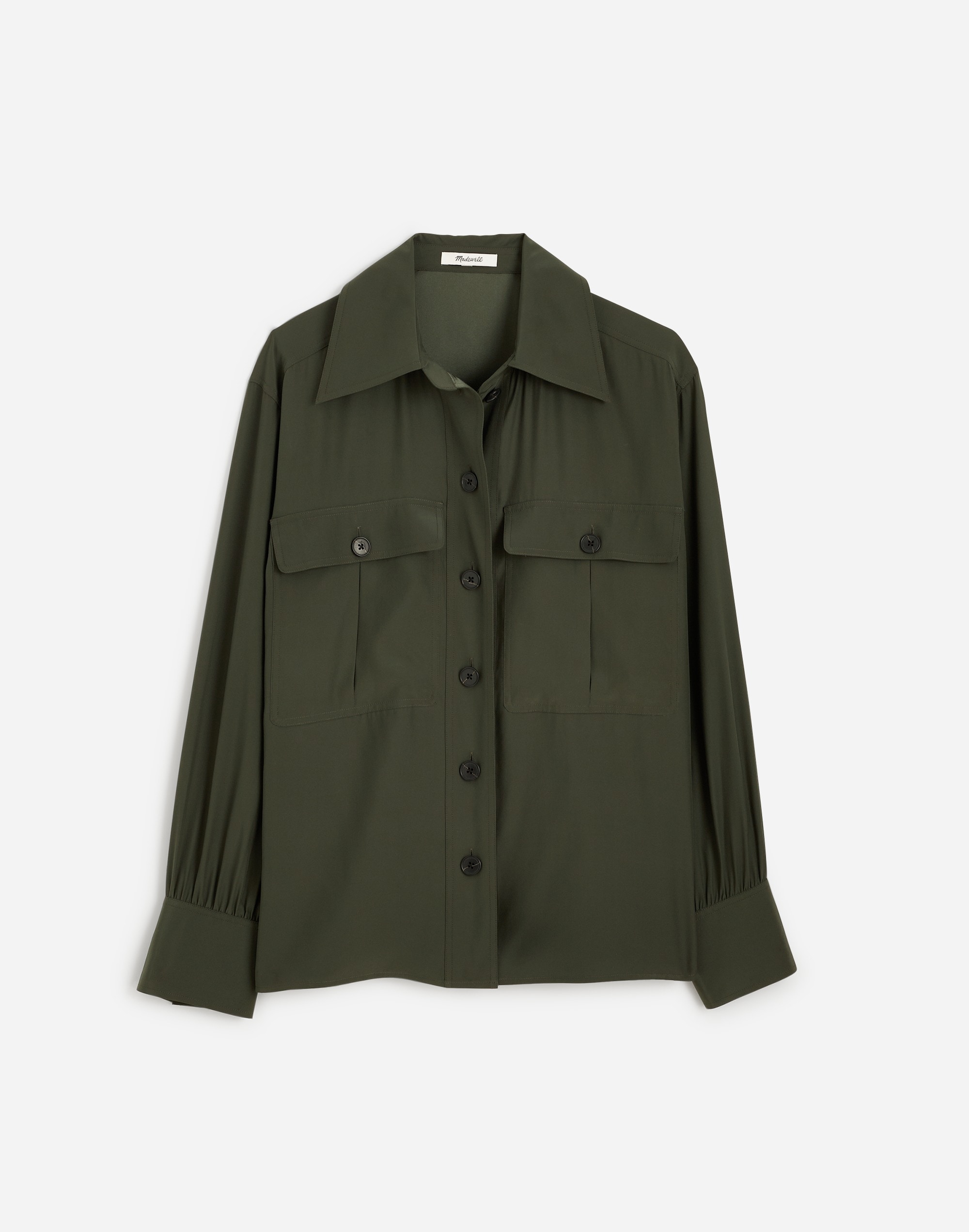 Silk Utility-Pocket Button-Up Shirt | Madewell