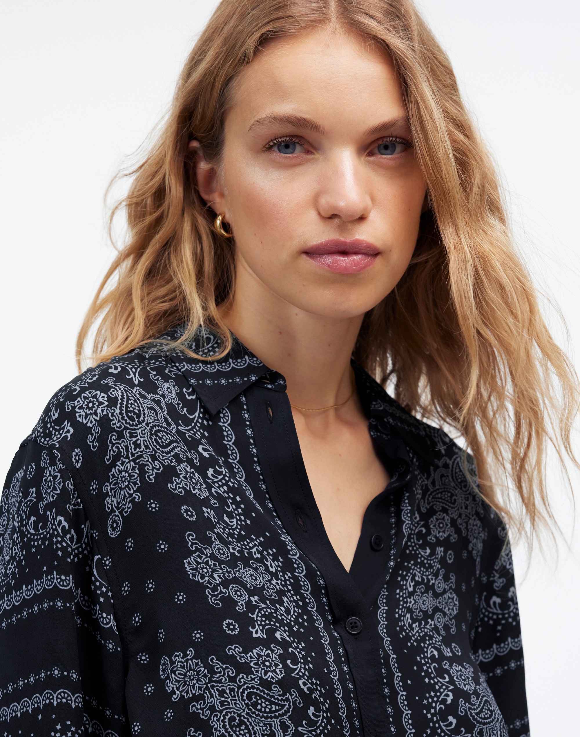 Relaxed Button-Up Shirt Bandana Print | Madewell