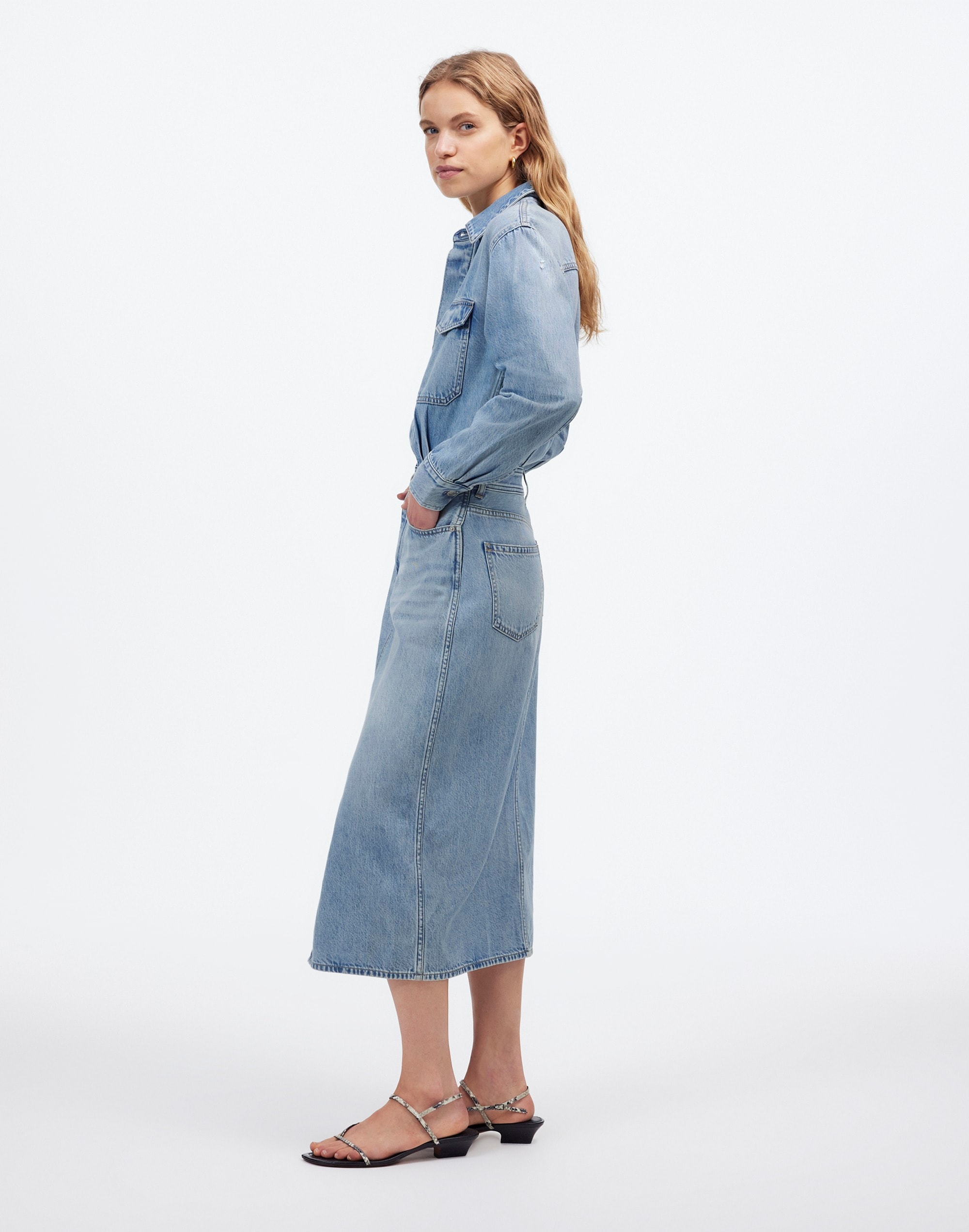 Denim Midi Shirtdress Altoona Wash | Madewell