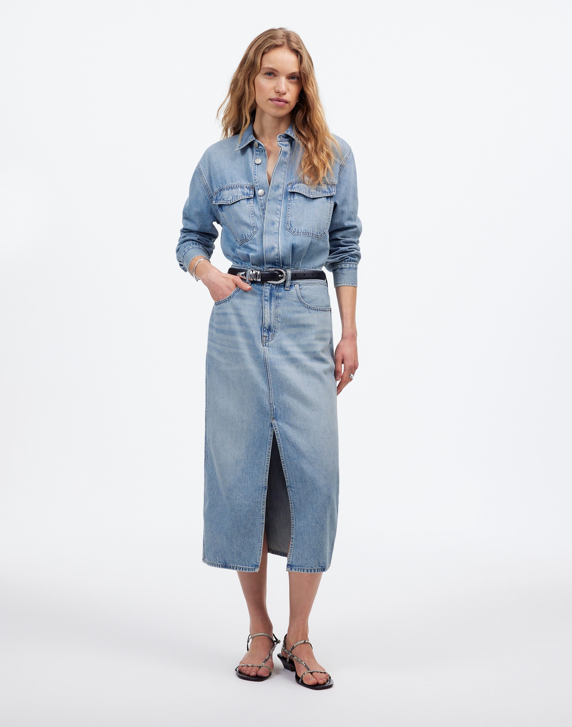 Denim Midi Shirtdress Altoona Wash | Madewell