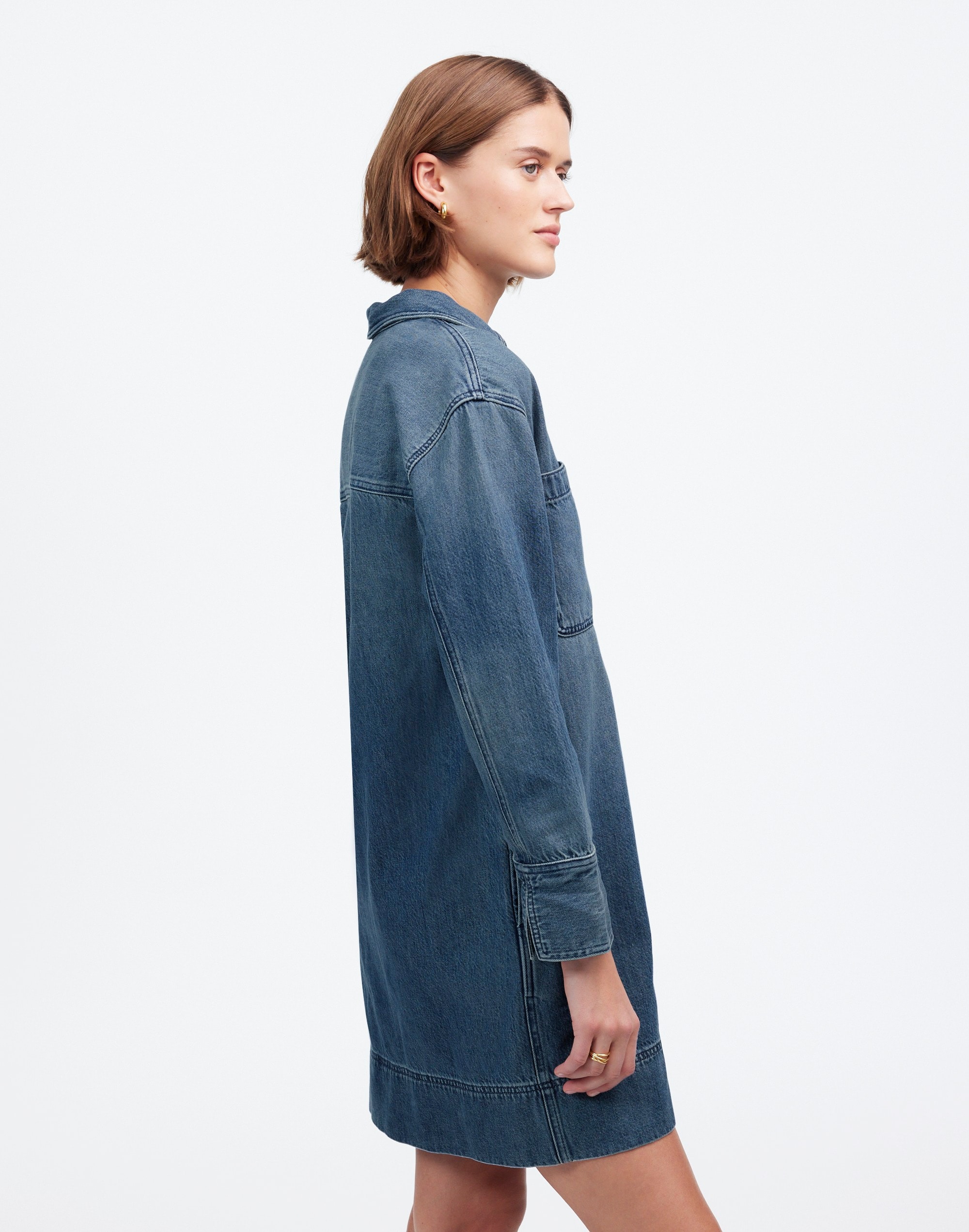 Popover Mini Dress: Airy Denim Edition | Madewell