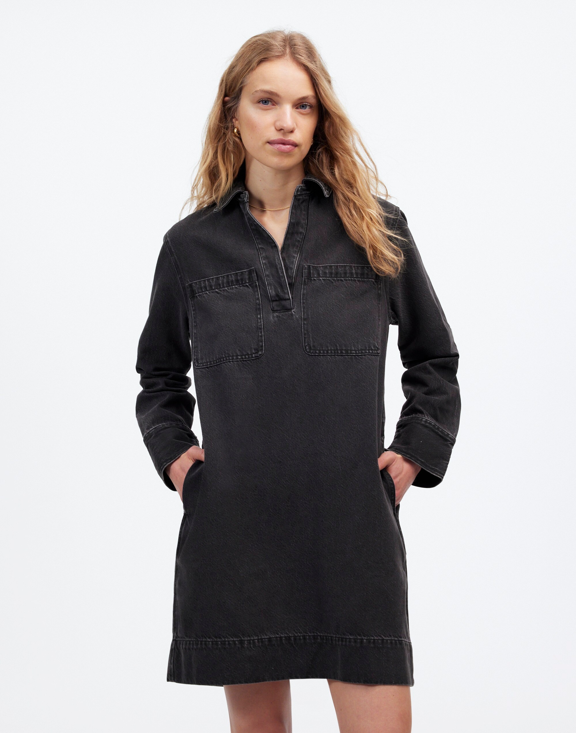 Popover Mini Dress: Airy Denim Edition | Madewell