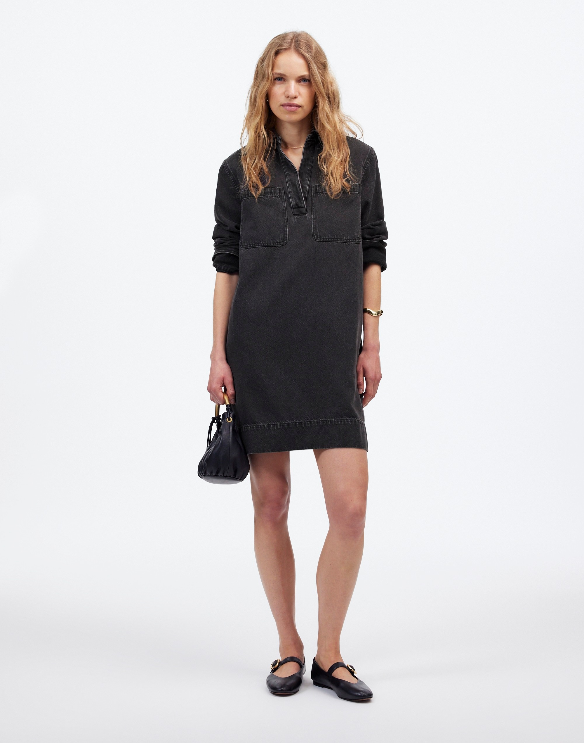 Popover Mini Dress: Airy Denim Edition | Madewell