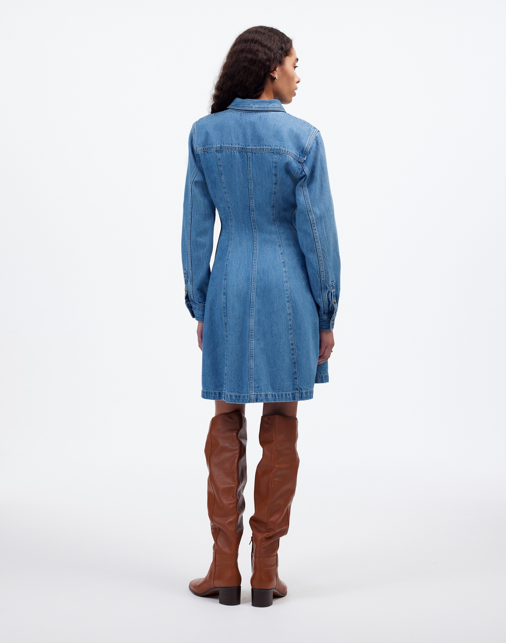 Seamed Mini Dress Ramey Wash: Airy Denim Edition | Madewell