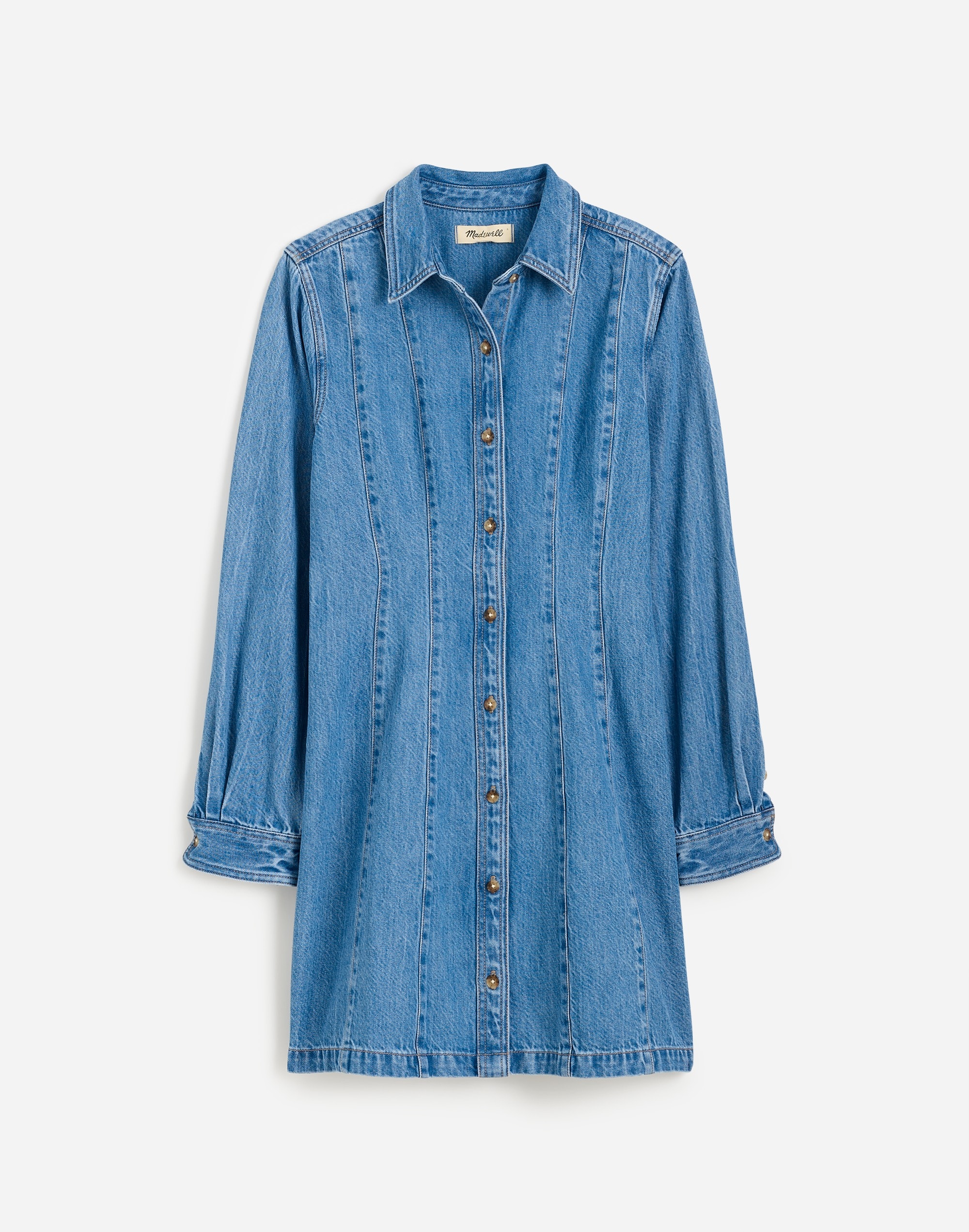 Seamed Mini Dress Ramey Wash: Airy Denim Edition | Madewell