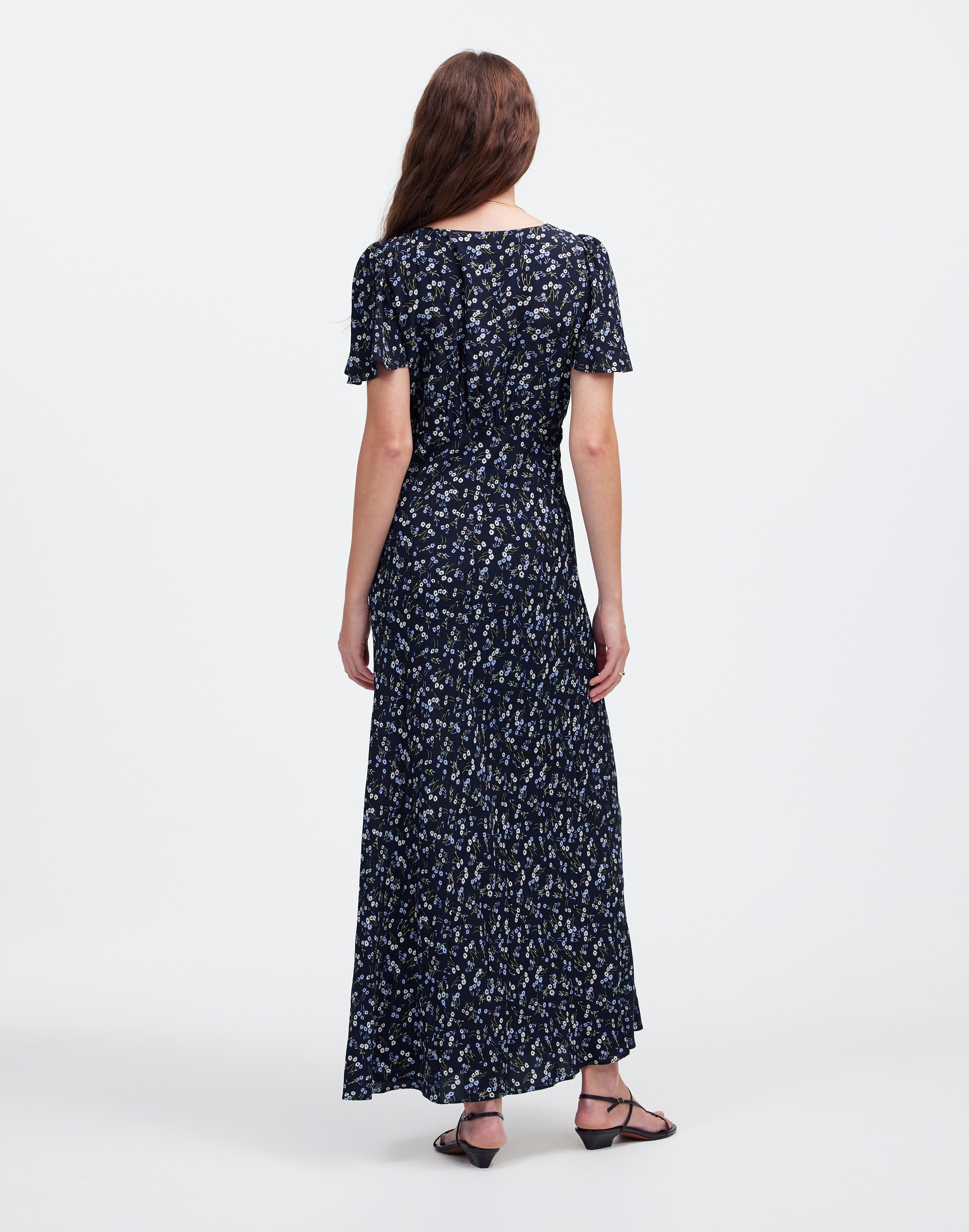 Seamed Flutter Sleeve Maxi Dress | Madewell