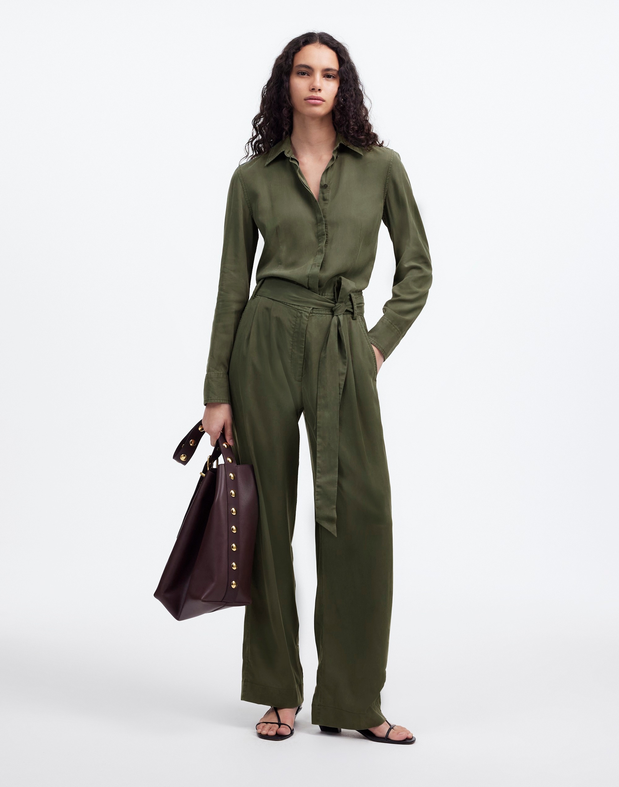 Relaxed Tie-Waist Wide-Leg Jumpsuit | Madewell