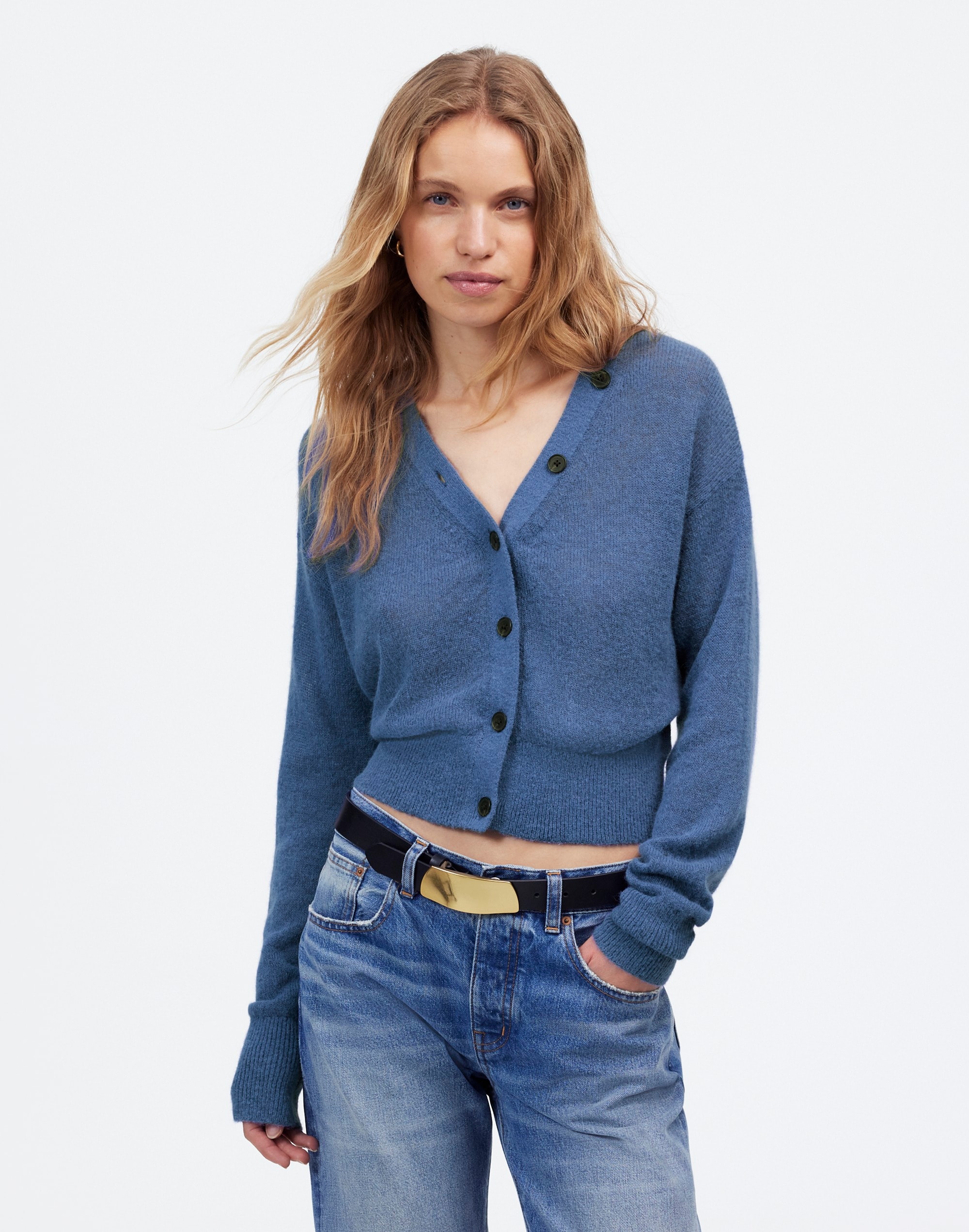 Alpaca-Blend V-Neck Cardigan | Madewell