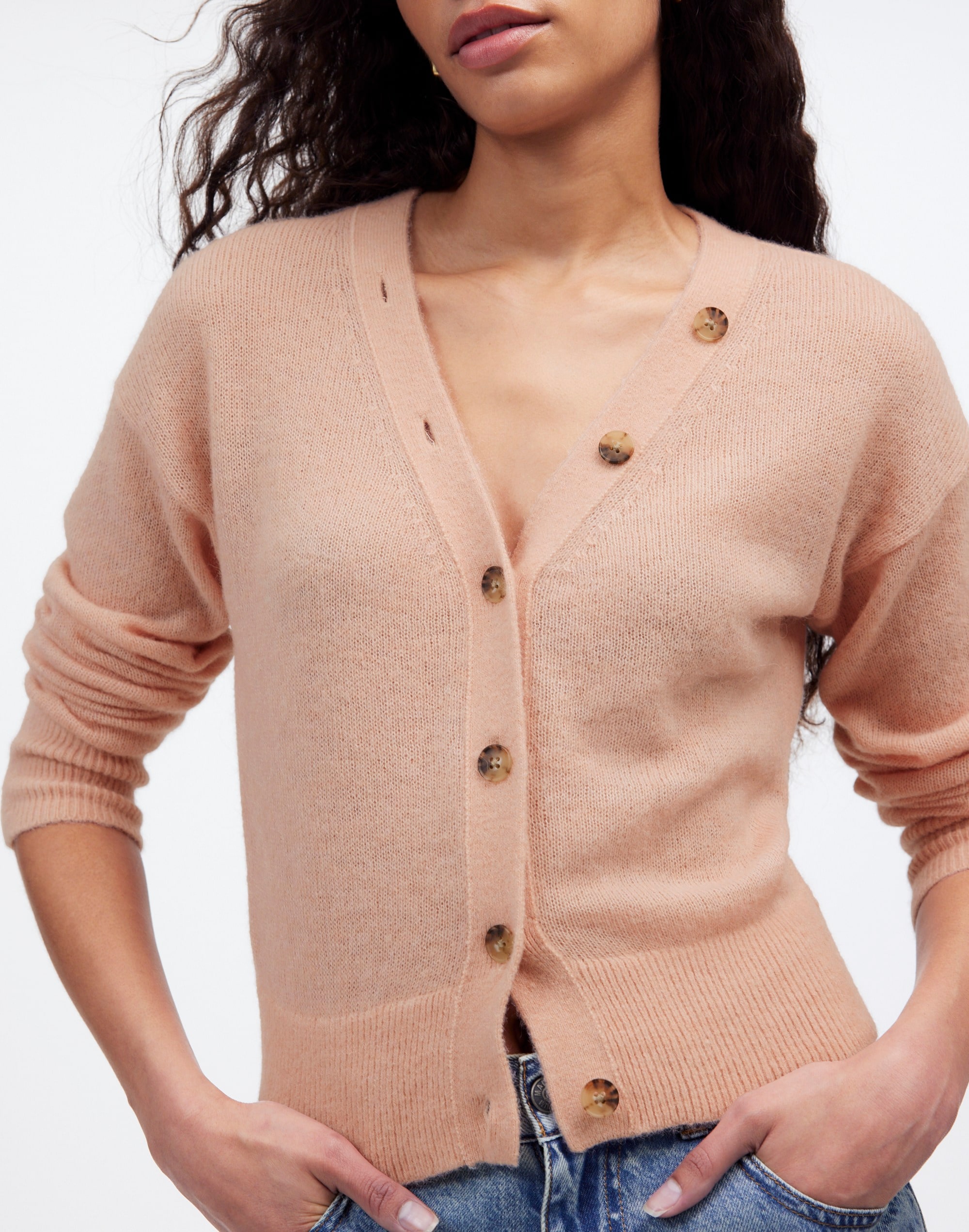 Alpaca-Blend V-Neck Cardigan | Madewell