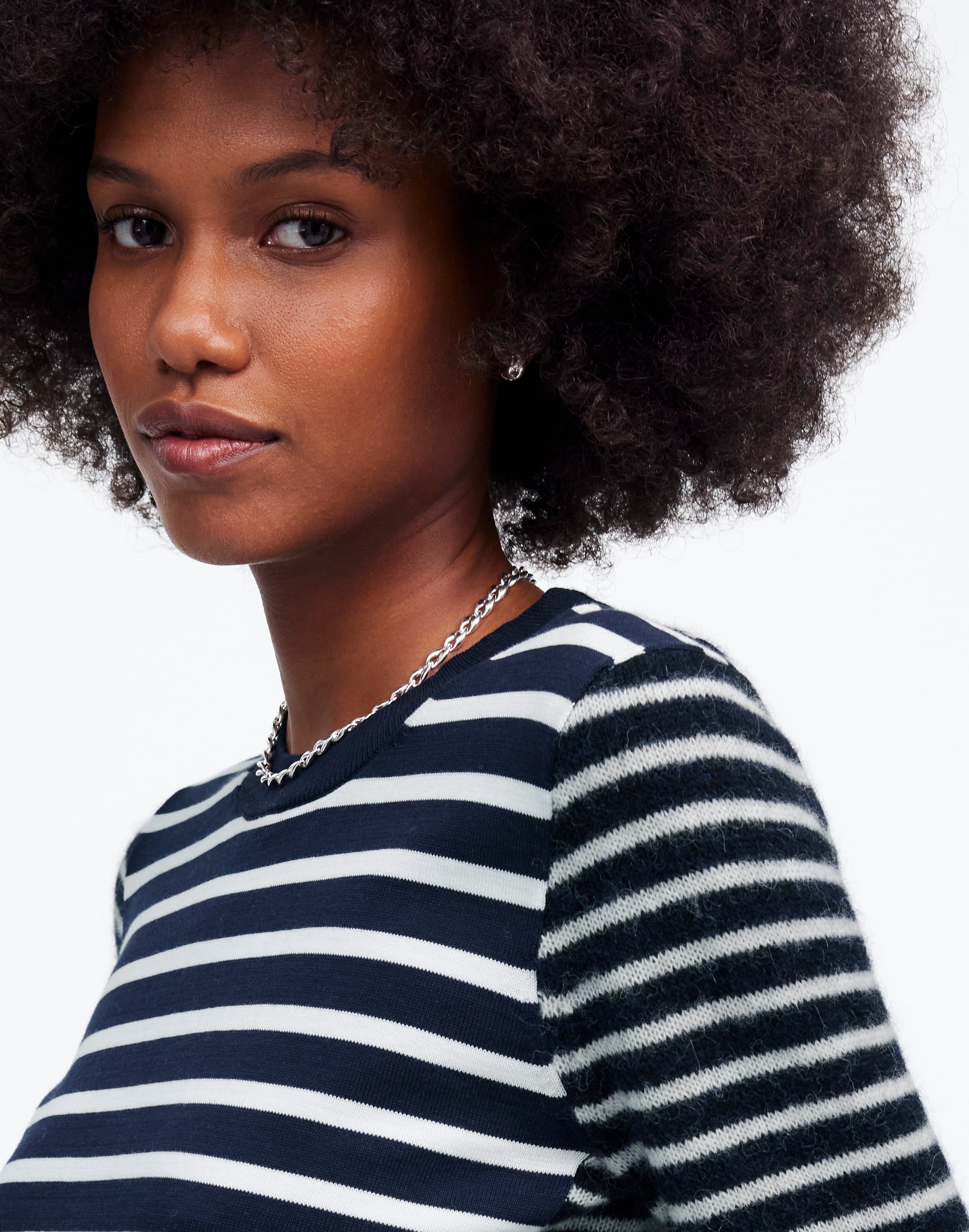 Mixed-Yarn Striped Sweater | Madewell