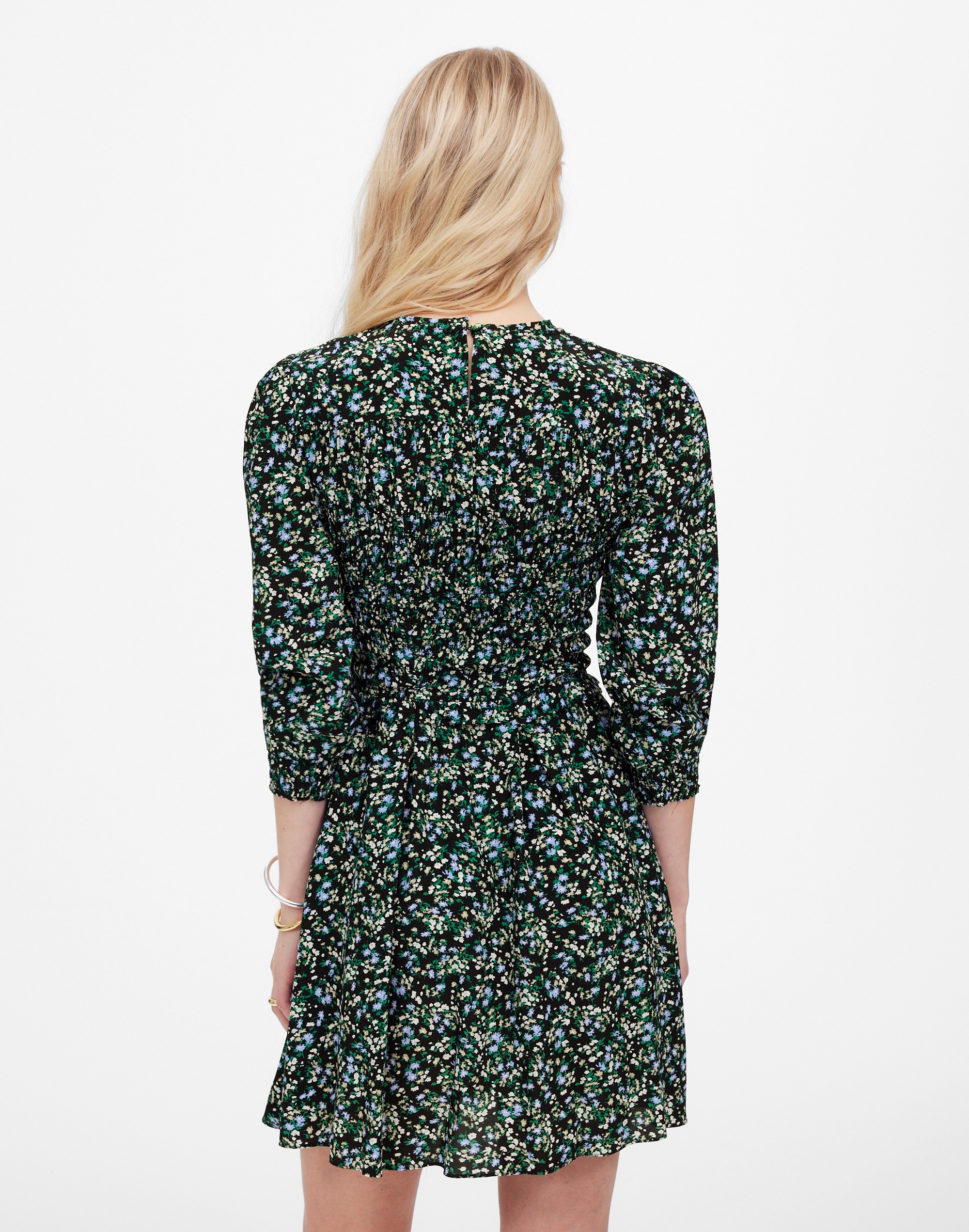 Smocked Mini Dress Floral | Madewell