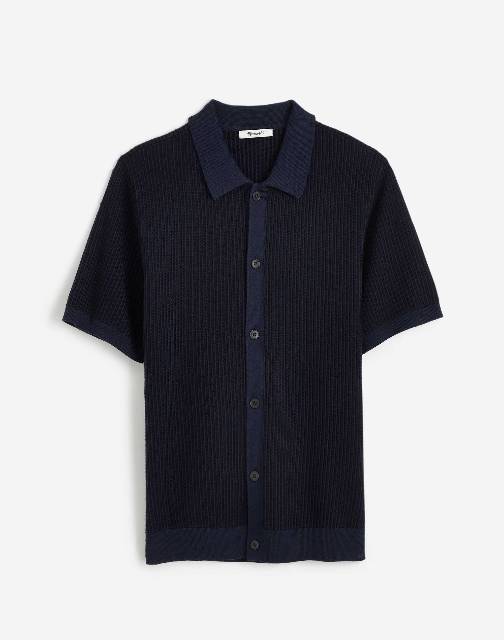 Tuck Stitch Button-Up Sweater Polo | Madewell