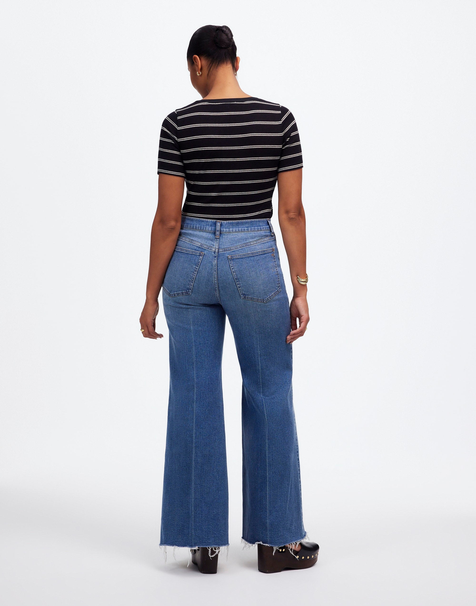 Curvy Flared Wide-Leg Jeans Oneida Wash | Madewell