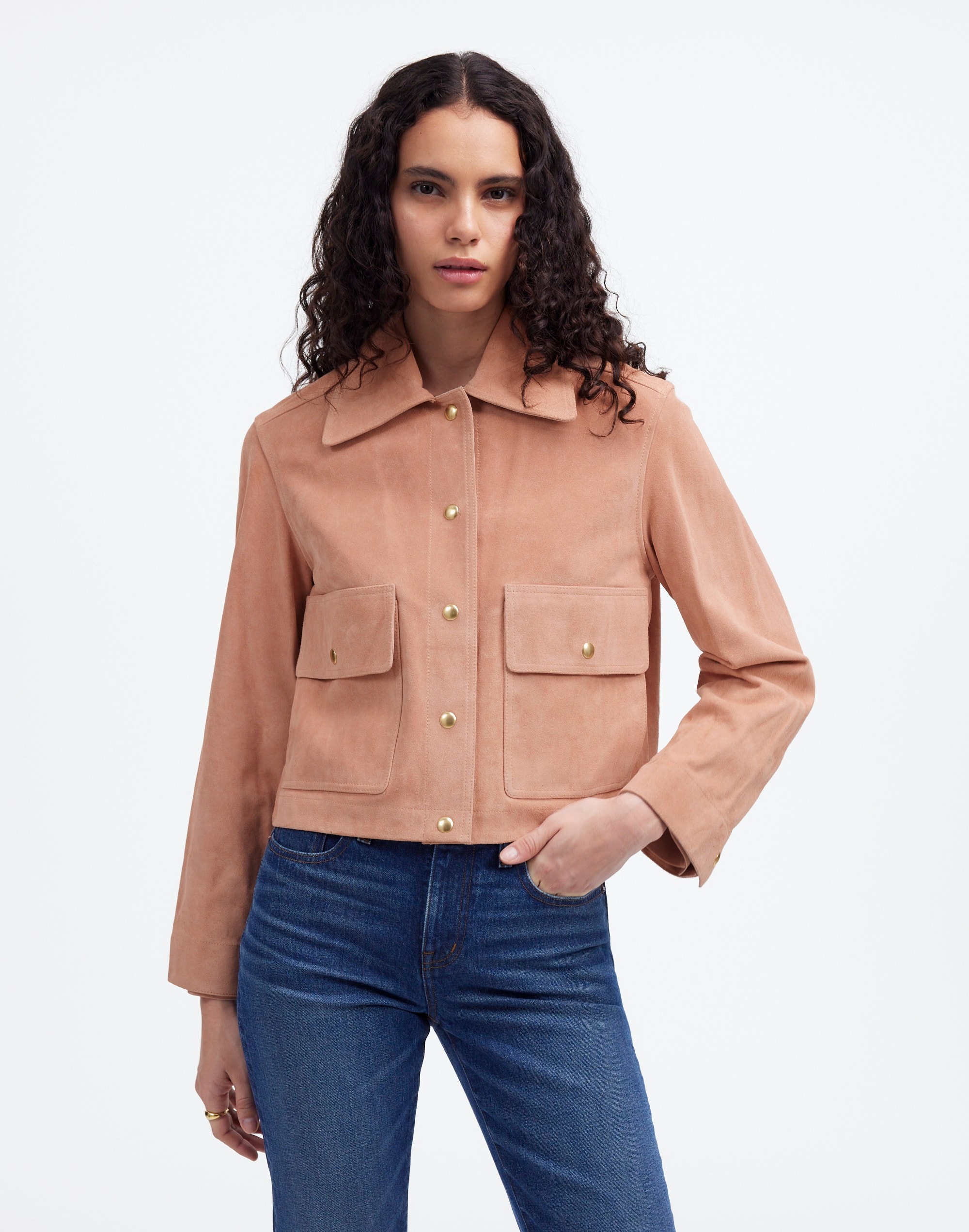 Crop Chore Jacket Suede | Madewell