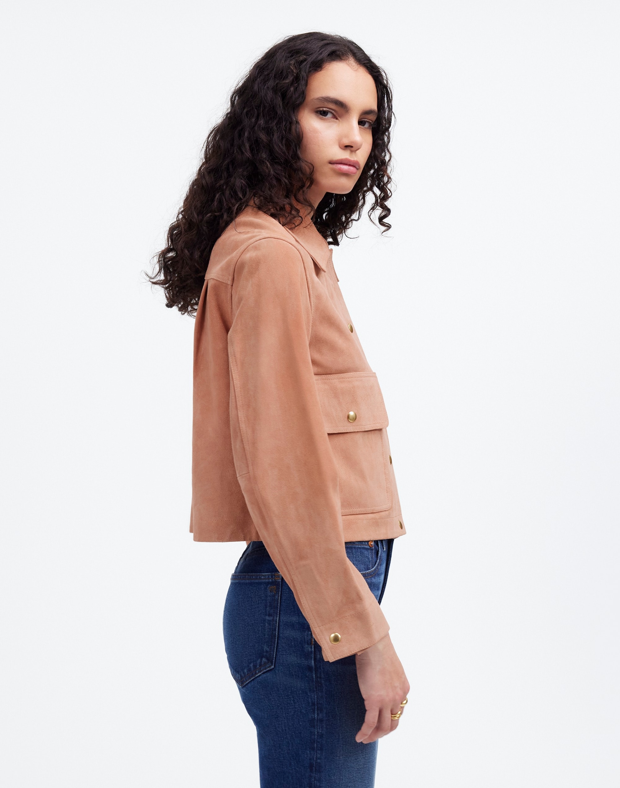 Crop Chore Jacket Suede | Madewell