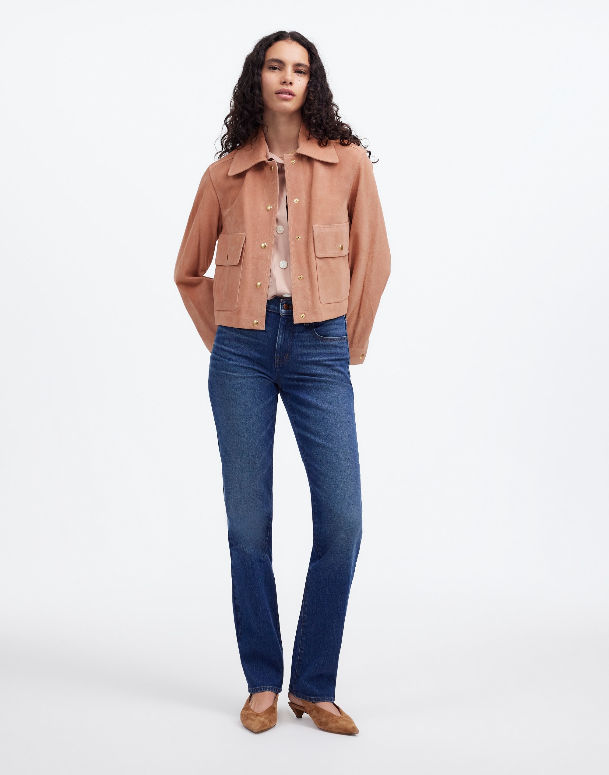 Crop Chore Jacket Suede | Madewell