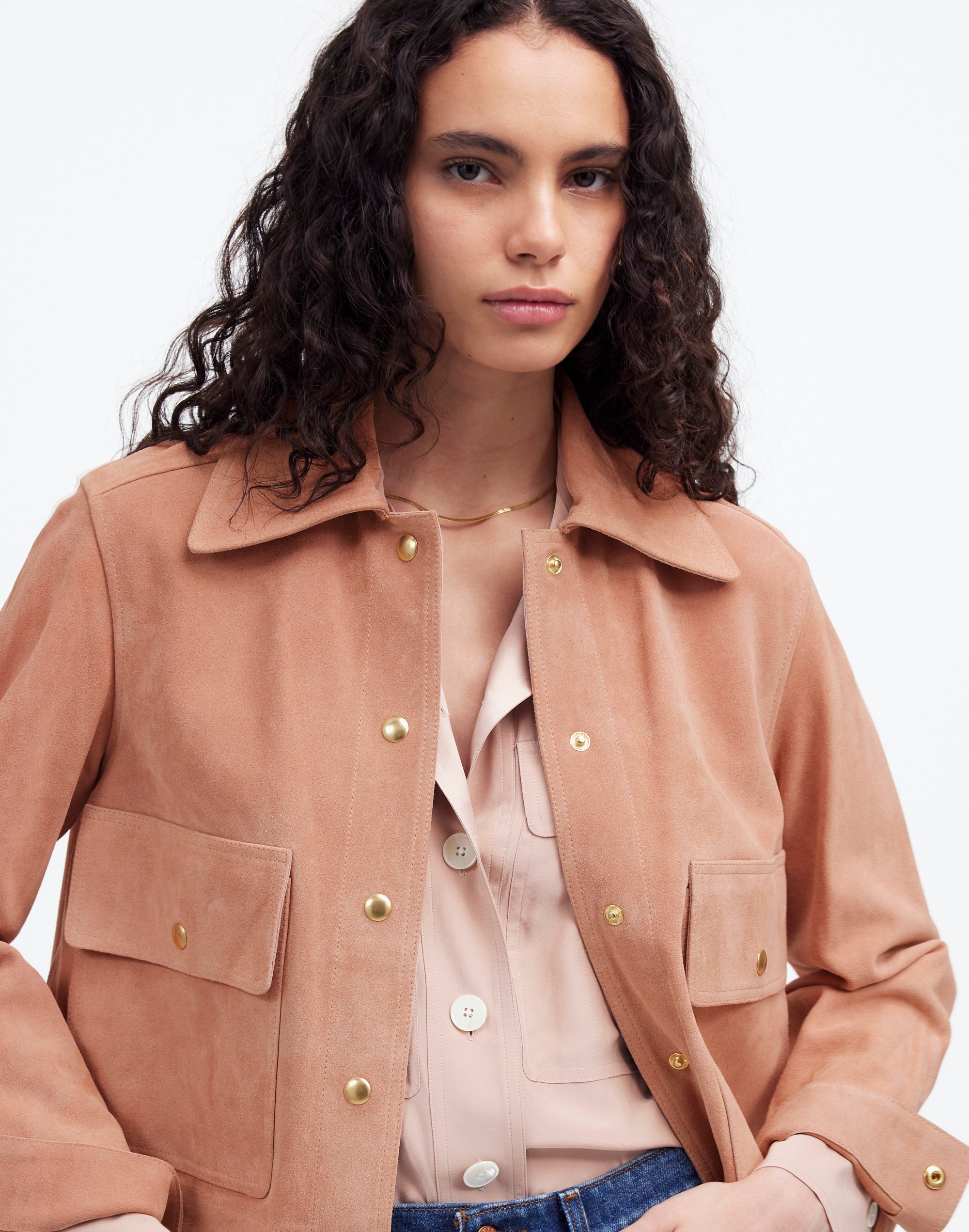 Crop Chore Jacket Suede | Madewell