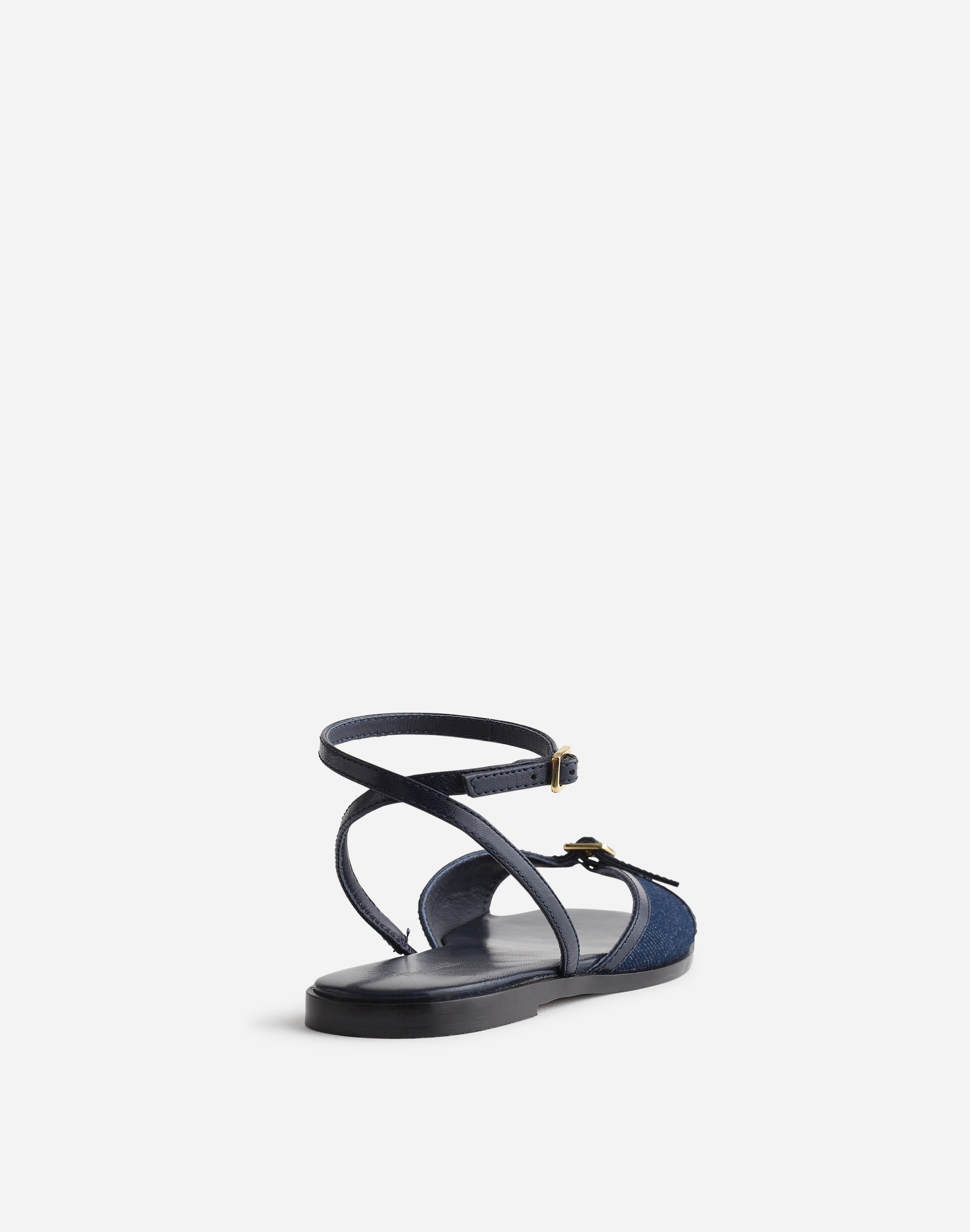 The Etta Ankle-Strap Sandals Denim | Madewell