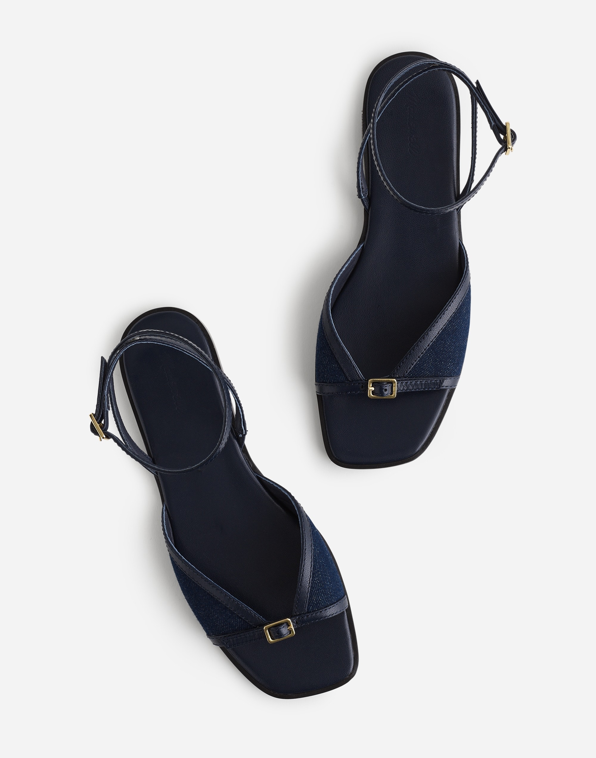 The Etta Ankle-Strap Sandals Denim | Madewell