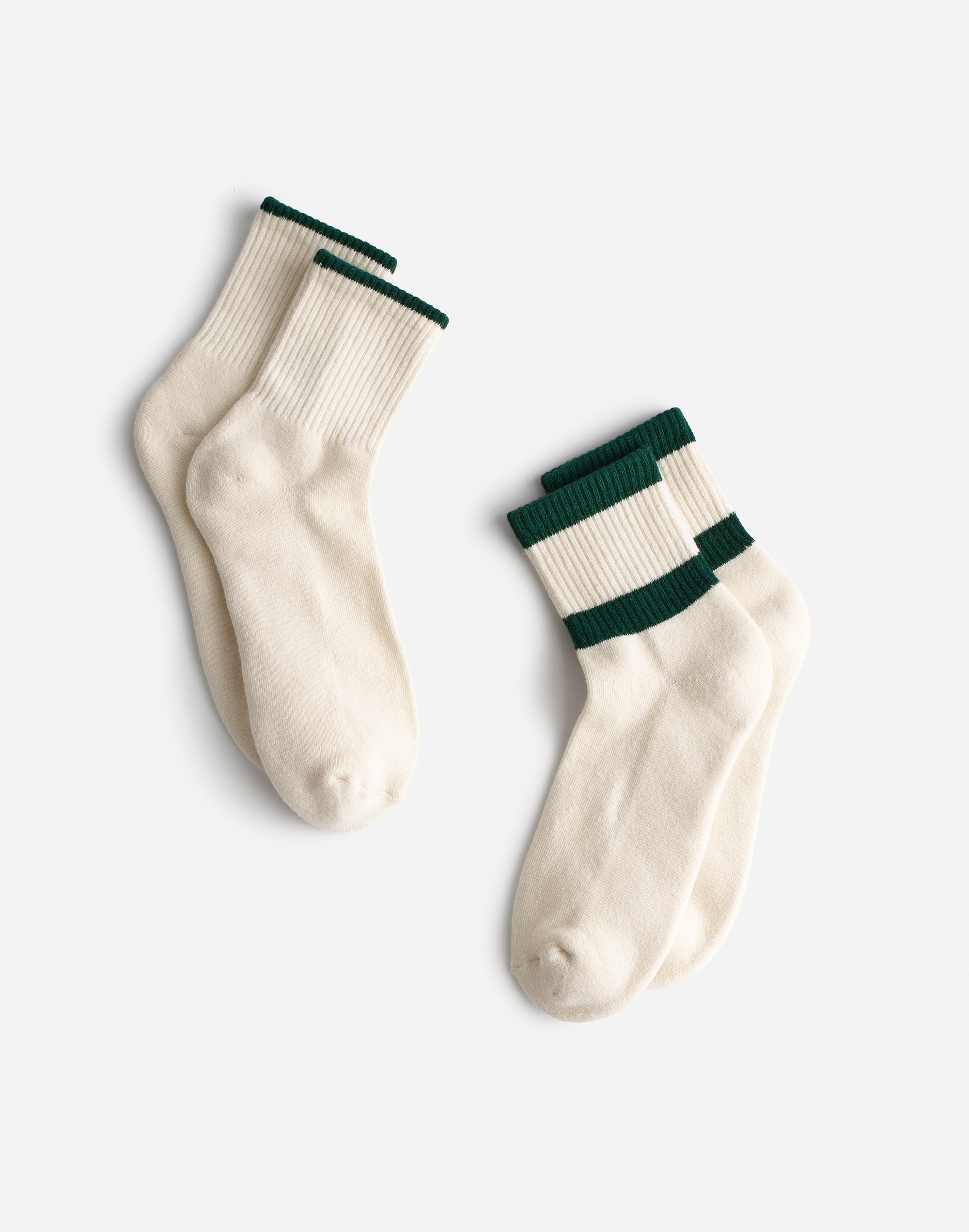 Two-Pack MWL Cloudlift Striped Ankle Socks | Madewell