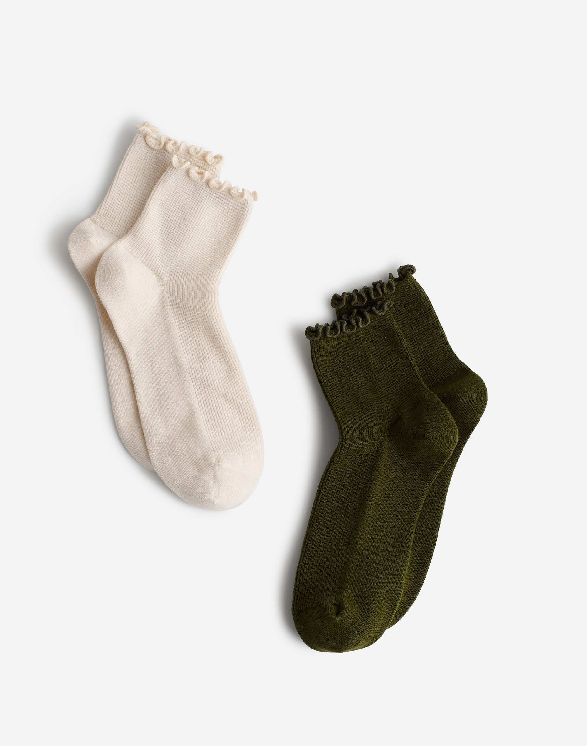 Two-Pack Ruffled Ankle Socks | Madewell