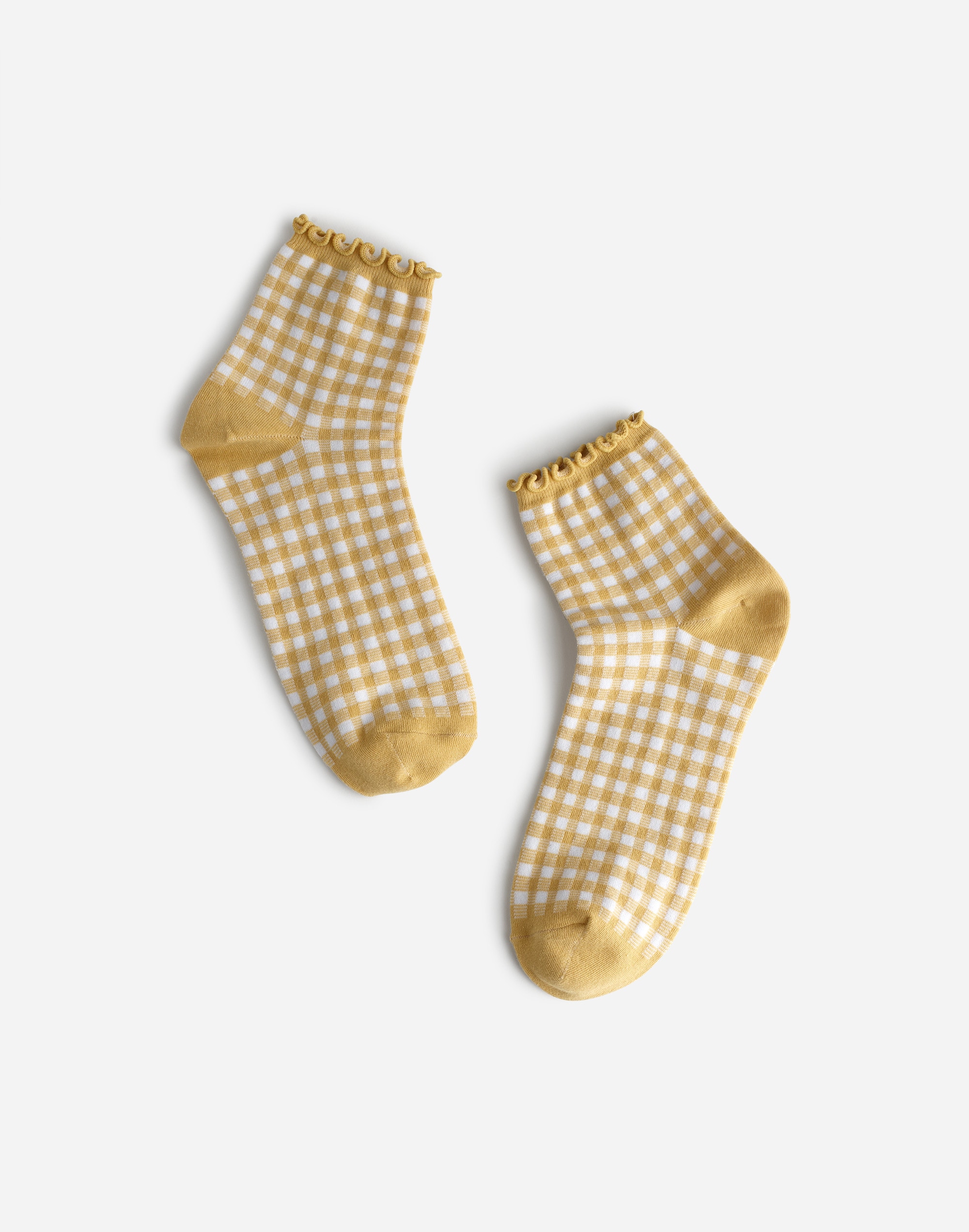 Ruffled Gingham Ankle Socks | Madewell