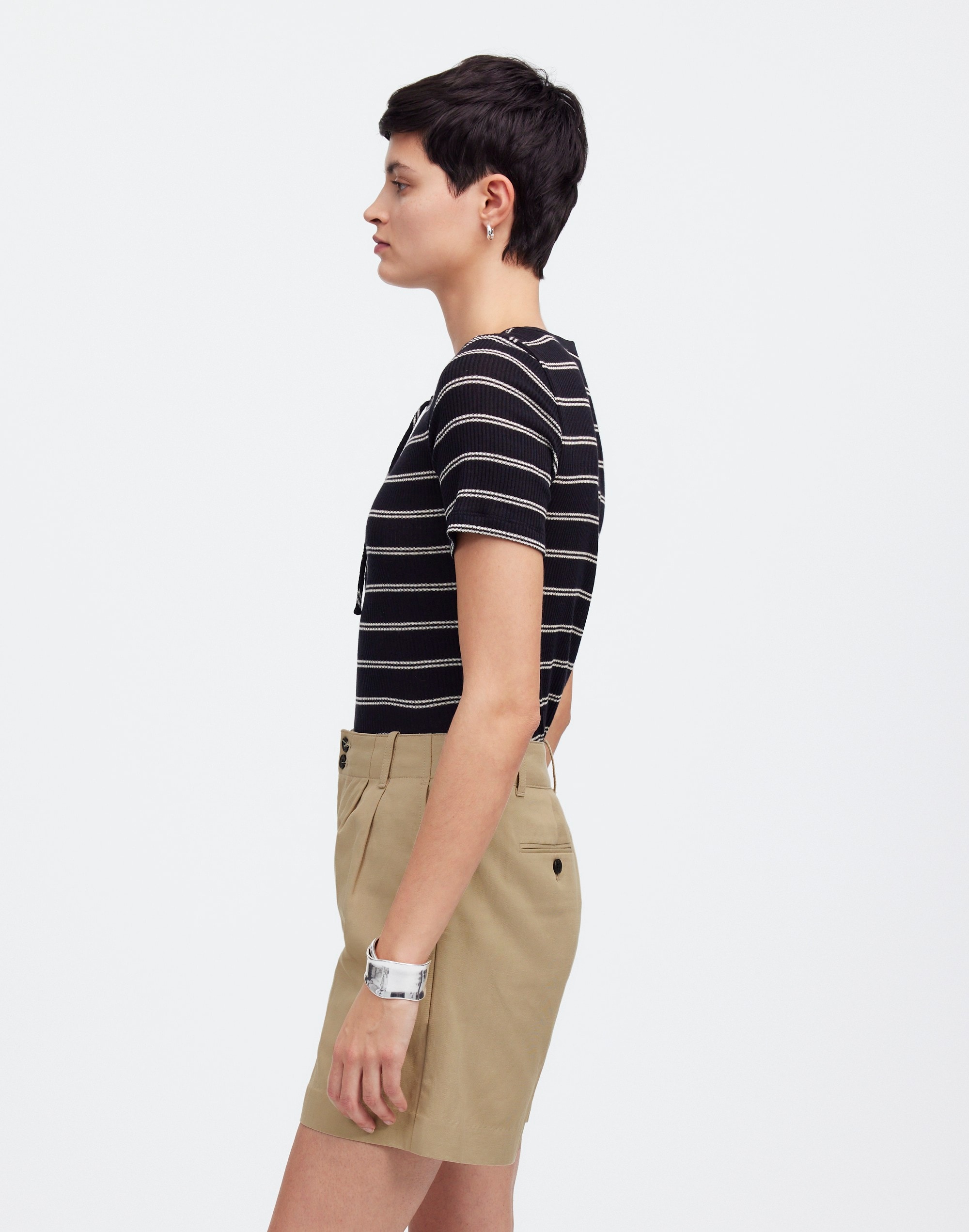 The Drapey Twill Pleated Short | Madewell