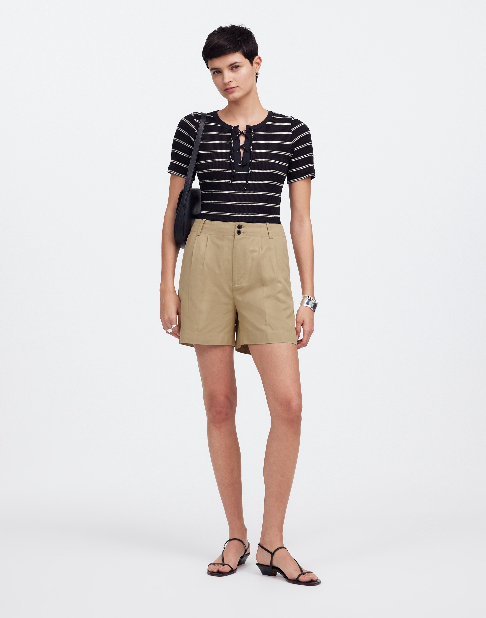 The Drapey Twill Pleated Short | Madewell