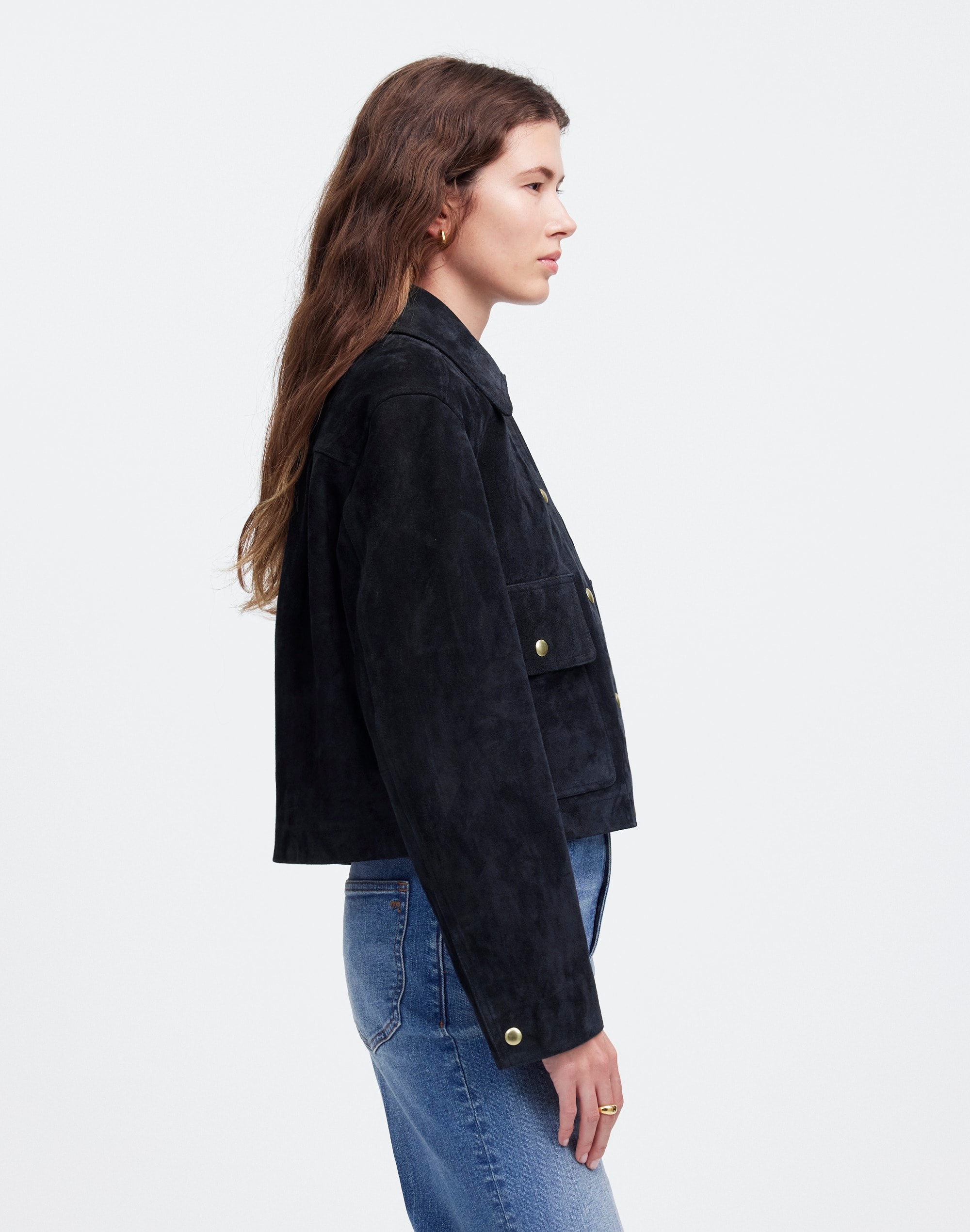 Crop Chore Jacket Suede | Madewell