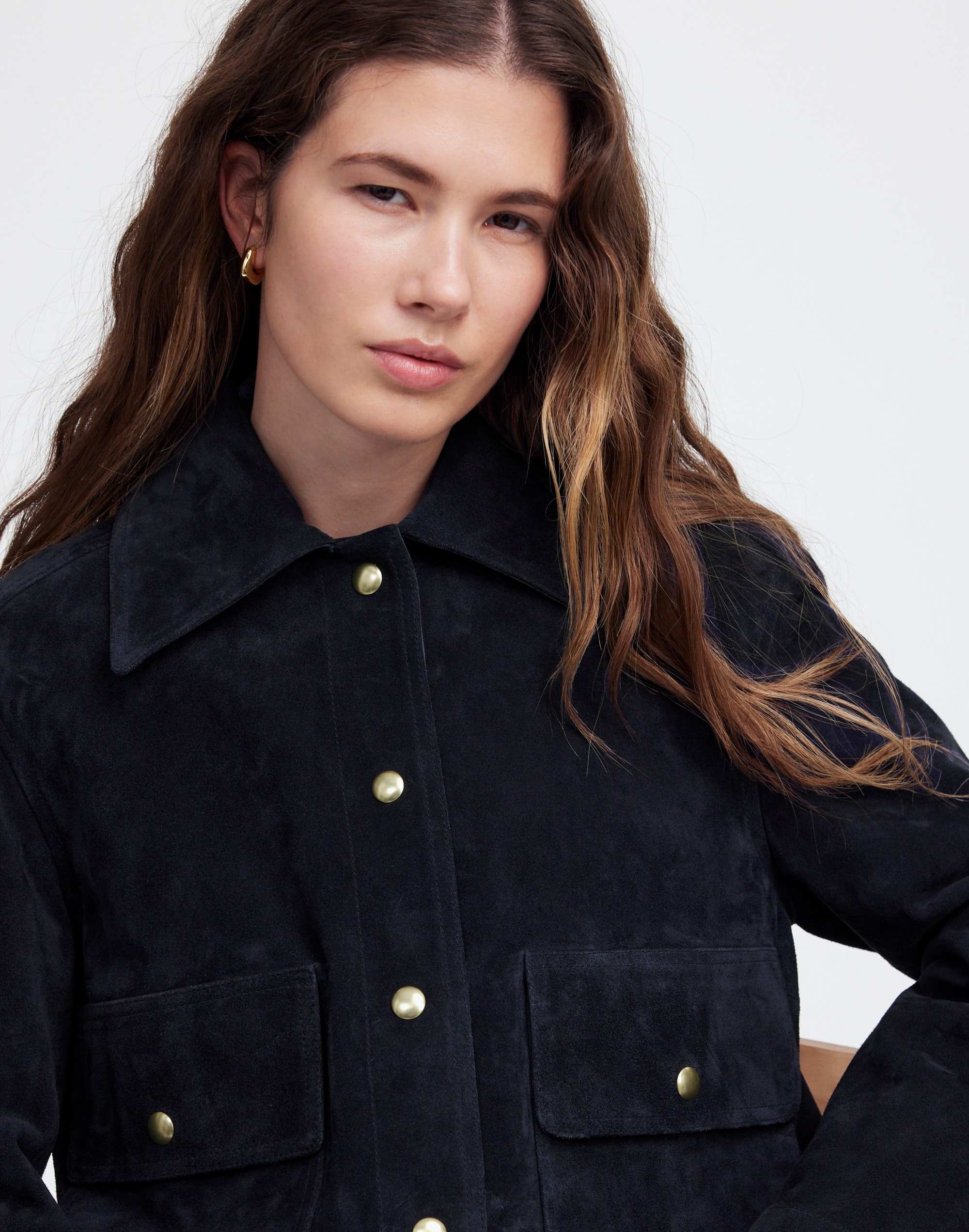 Crop Chore Jacket Suede | Madewell