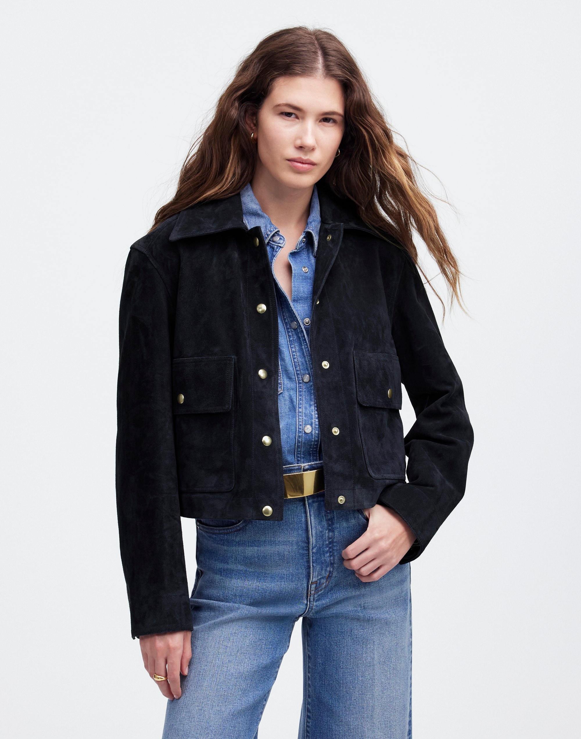 Crop Chore Jacket Suede | Madewell