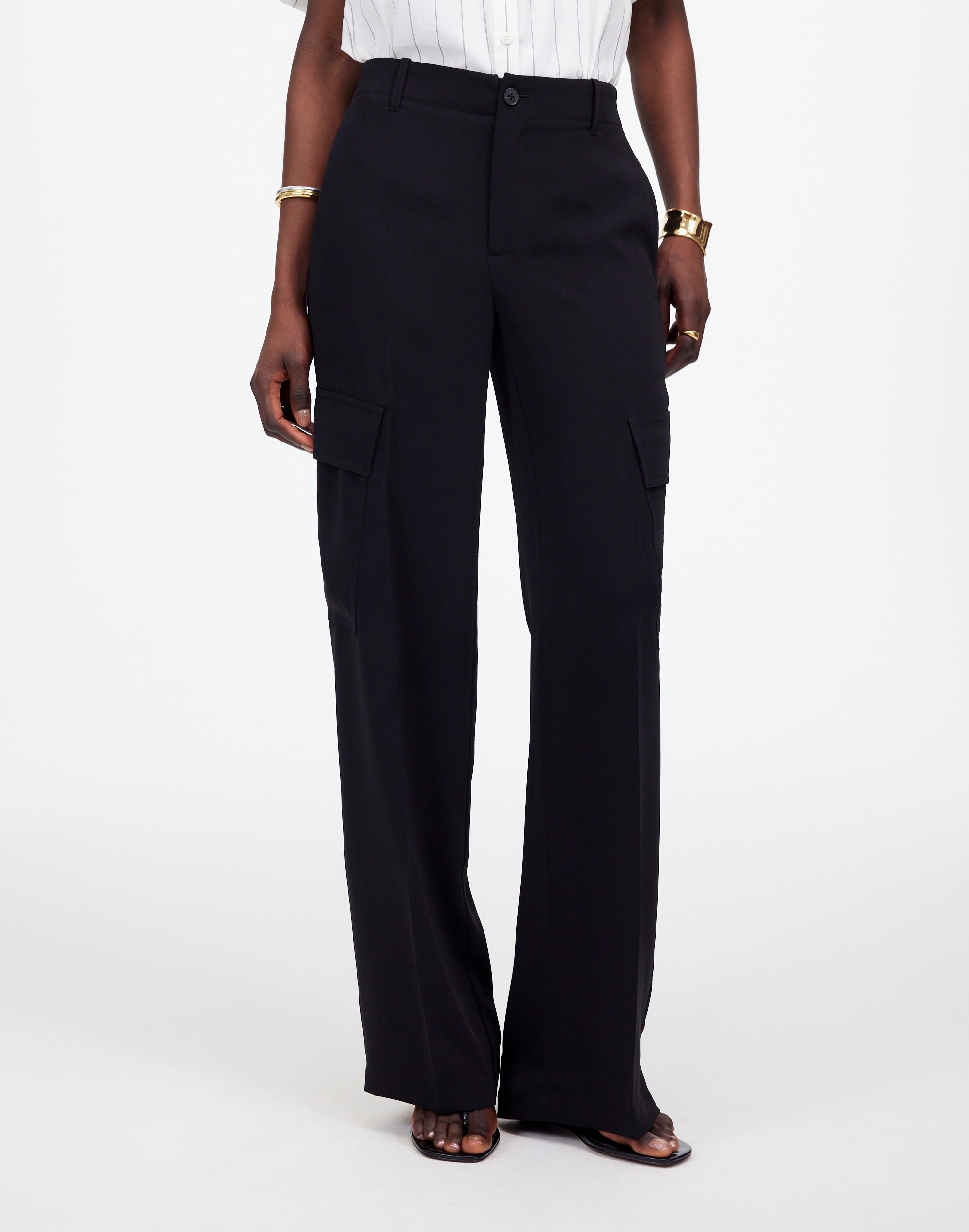 Pull-On Utility Cargo Pants Crepe | Madewell