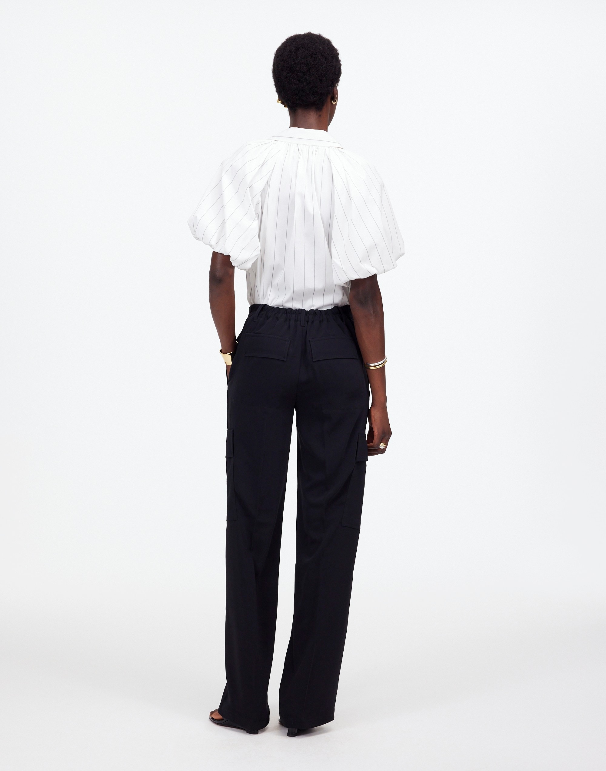 Pull-On Utility Cargo Pants Crepe | Madewell